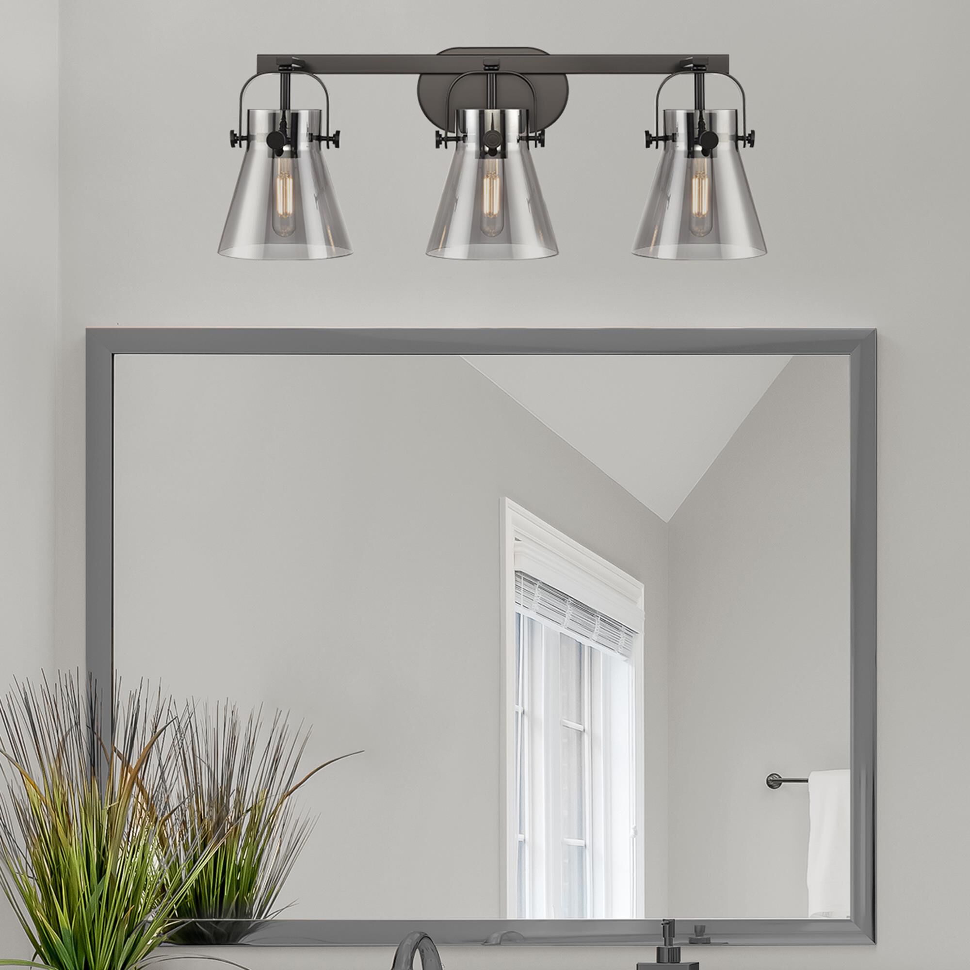 Bruno Marashlian Pilaster II Cone 27 Inch Bath Vanity Light by Innovations Lighting
