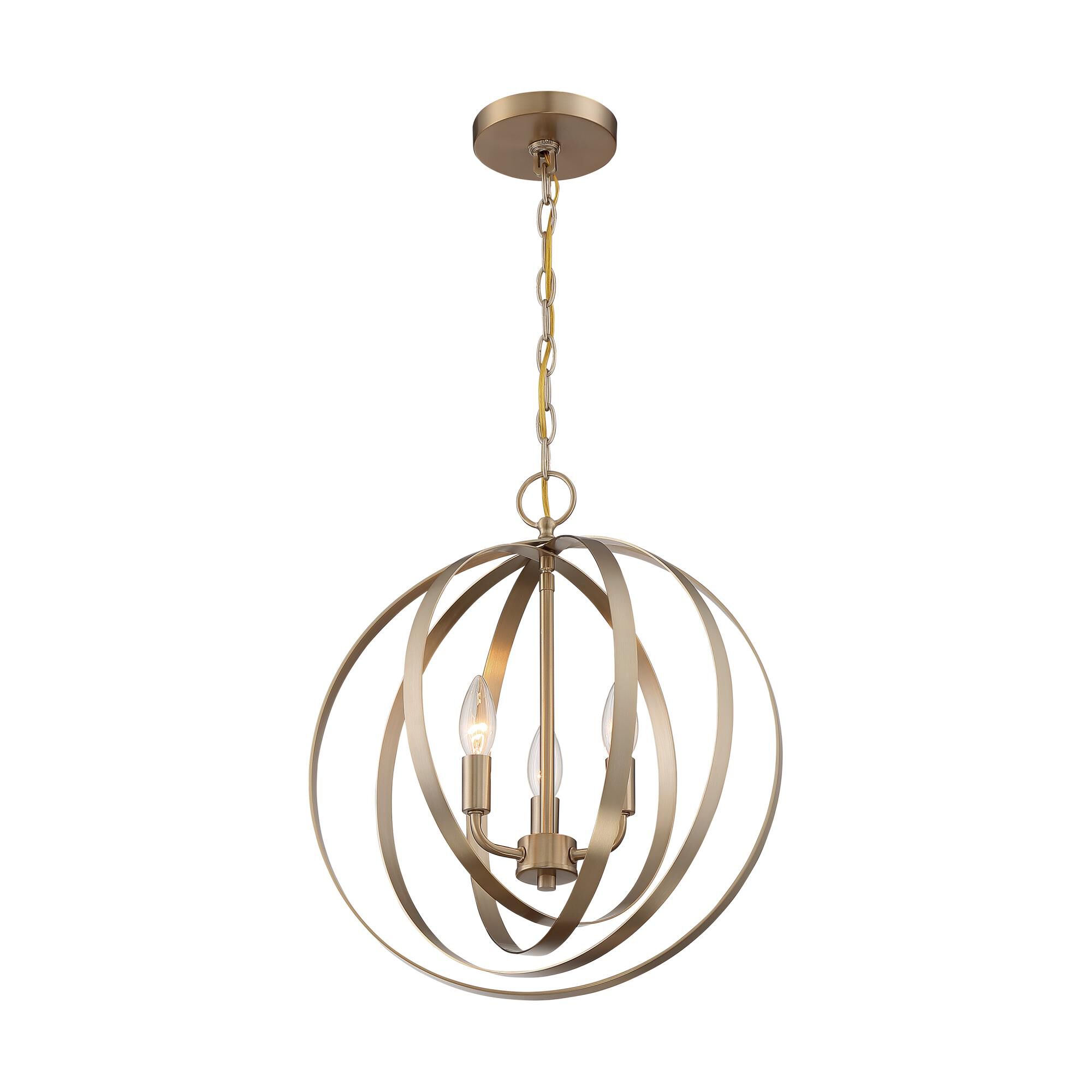 Pendleton 16 Inch 3 Light Mini Chandelier by Nuvo Lighting