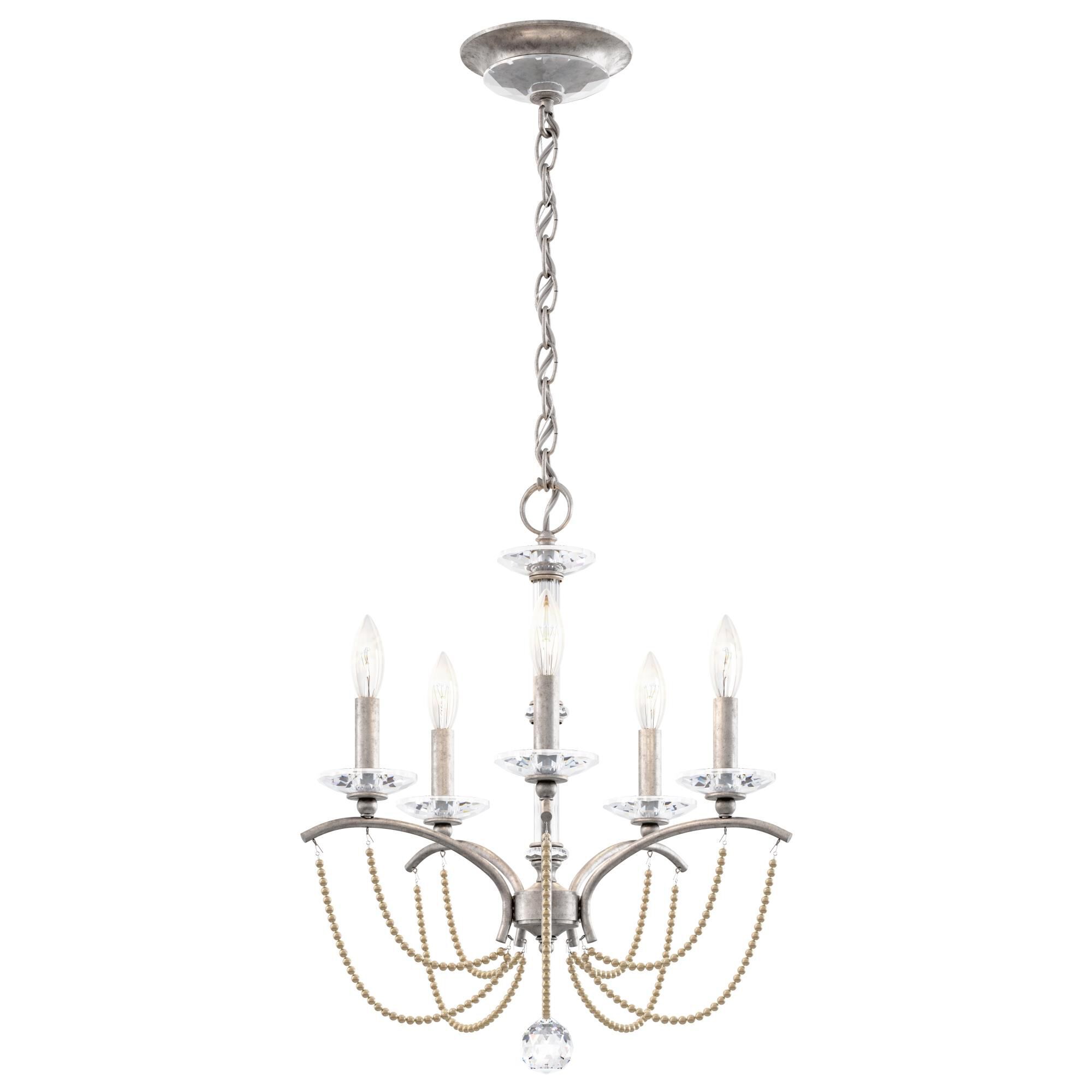 Shown in Antique Silver finish and Bronze Pearl crystal