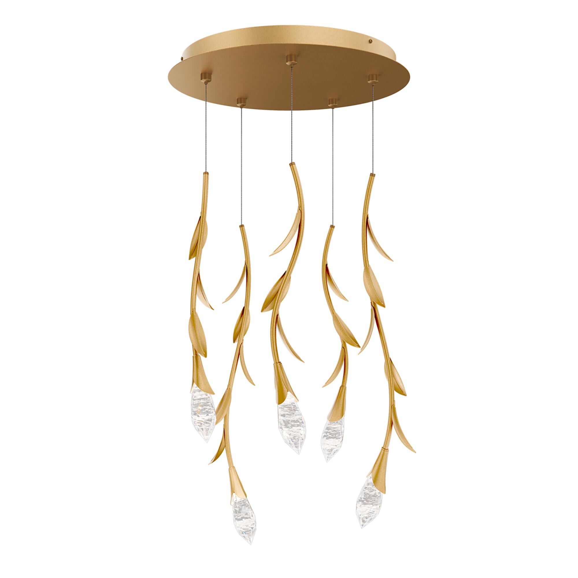 Shown in French Gold finish and Optic Haze crystal