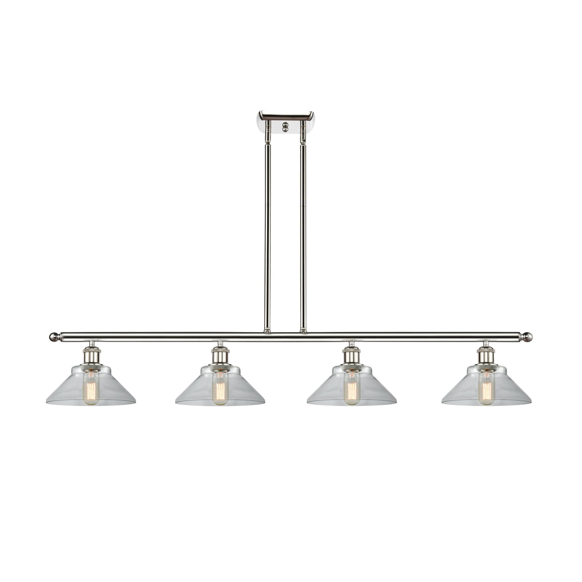 Shown in Polished Nickel finish and Disc glass and Glass shade