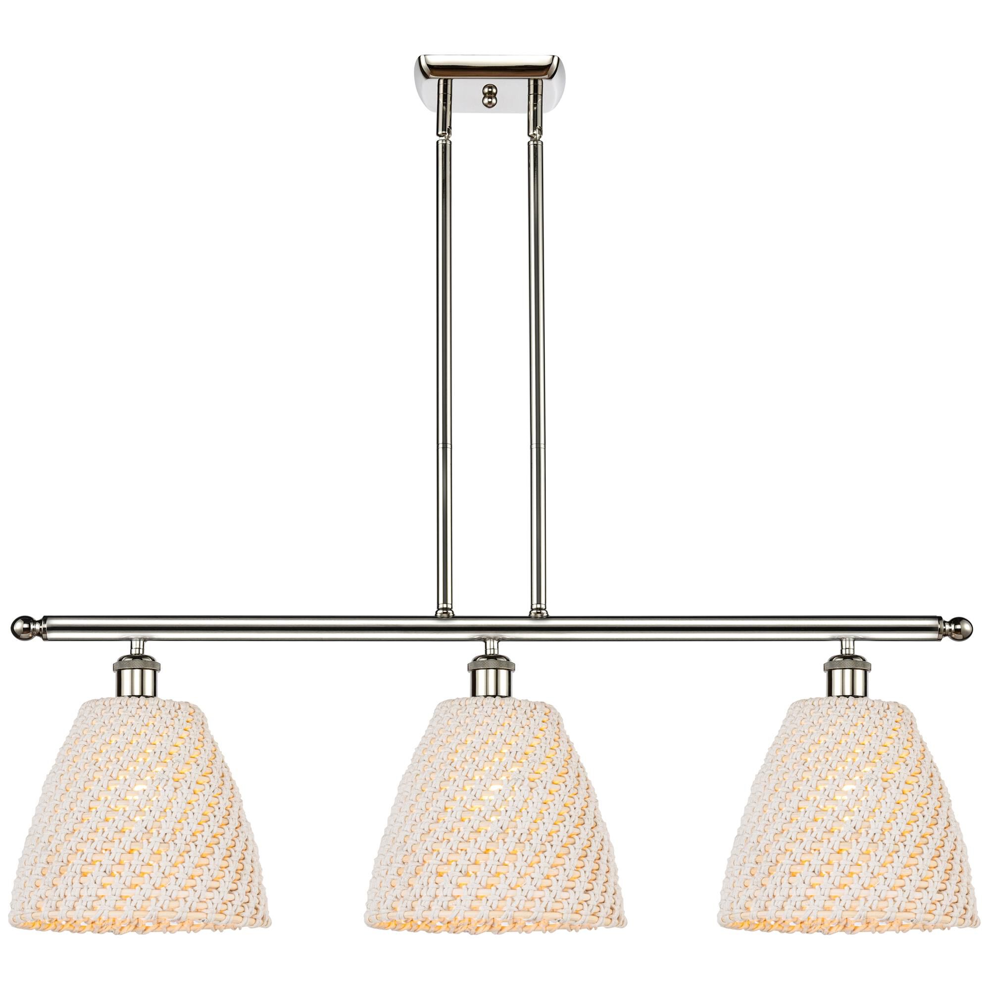 Shown in Polished Nickel finish and Natural shade