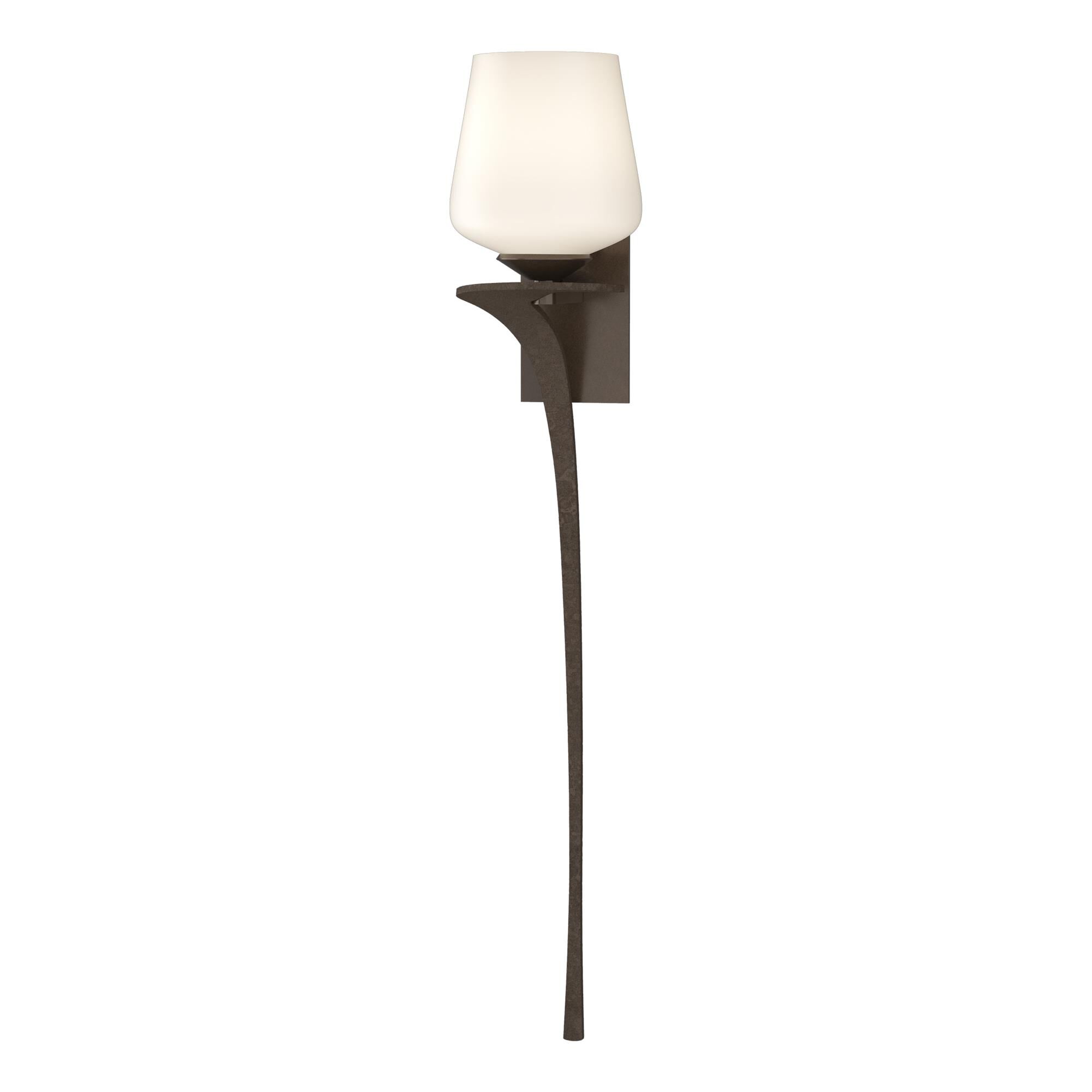 Shown in Bronze finish and Opal  glass and Orientation: Left accent