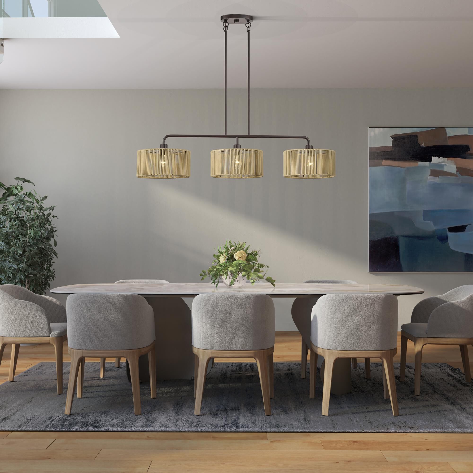 Goldiemesh 46 Inch Linear Suspension Light by Livex Lighting