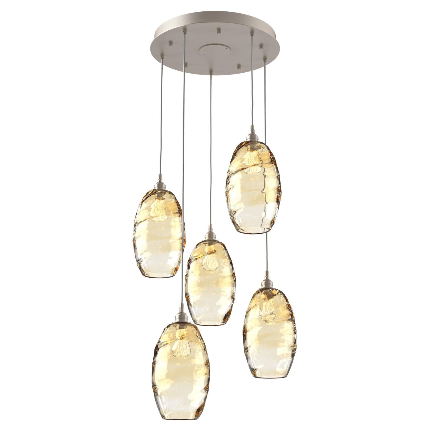 Ellisse 20 Inch 5 Light Multi Light Pendant by Hammerton Studio