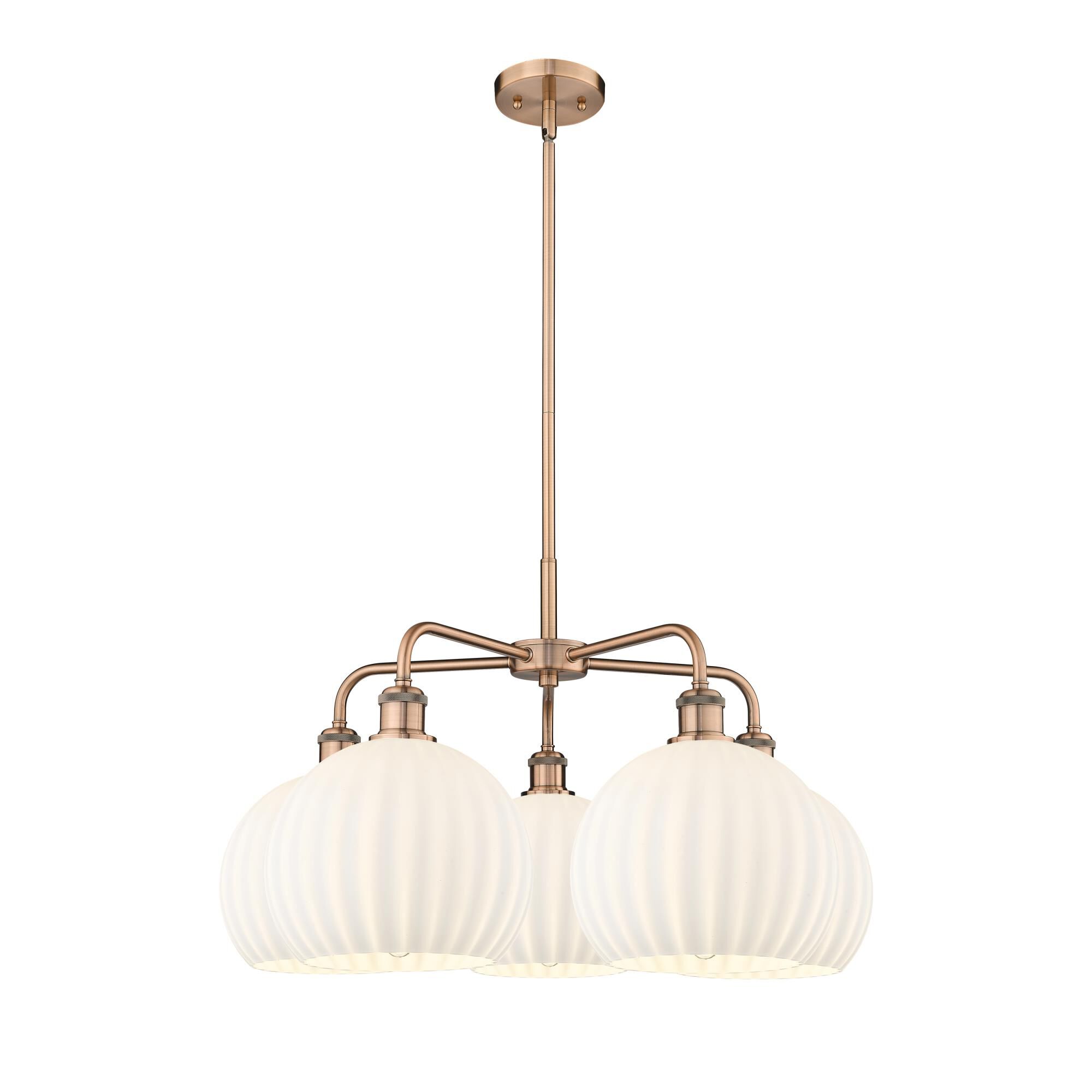 Bruno Marashlian White Venetian 28 Inch Chandelier by Innovations Lighting
