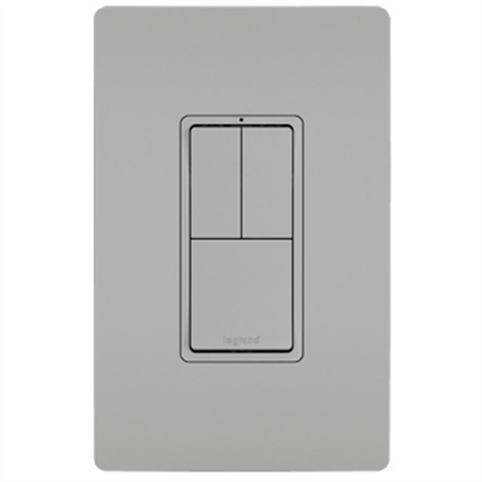 Shown in Gray finish and 3 Gang accent