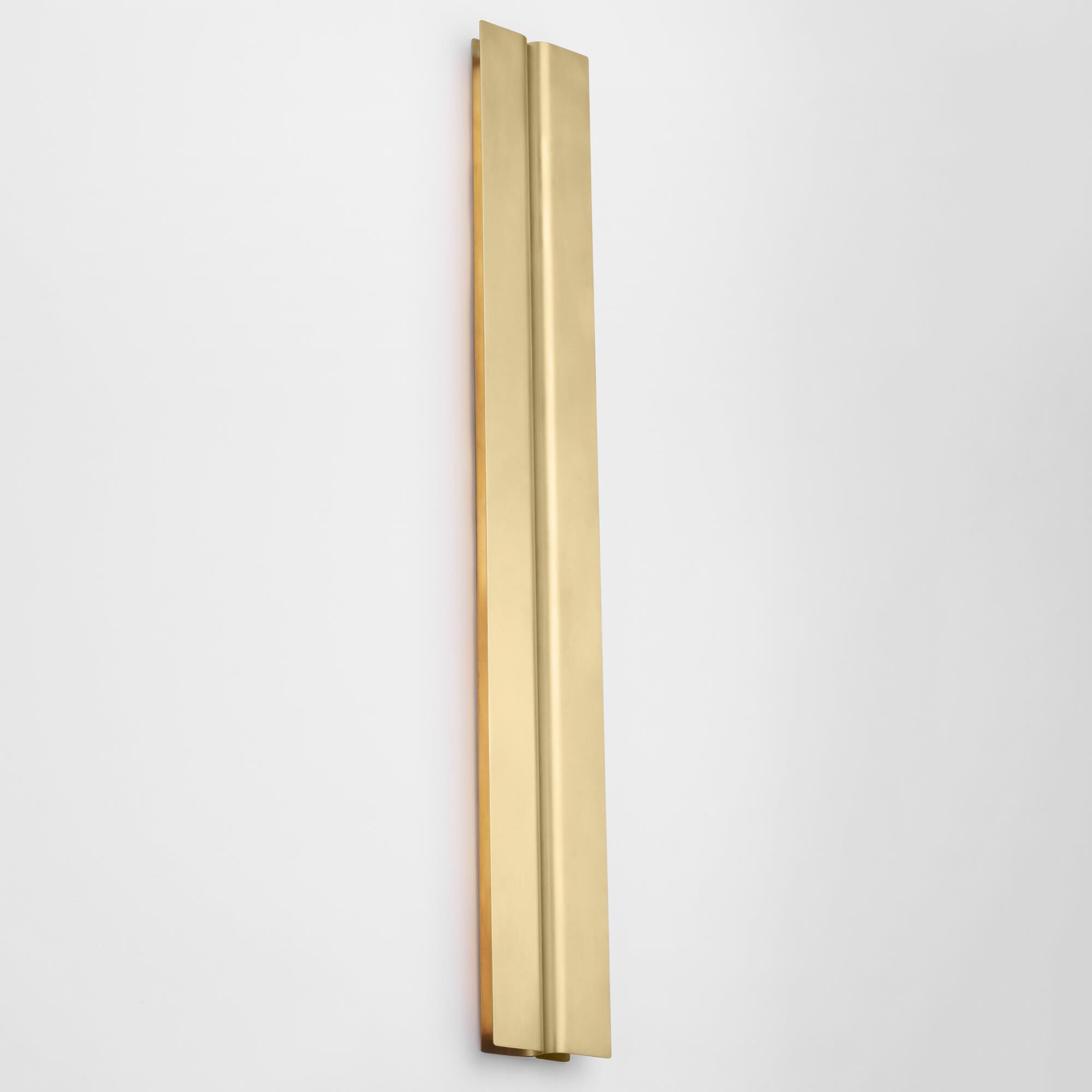 Shown in Hand-Rubbed Antique Brass finish and Brass shade