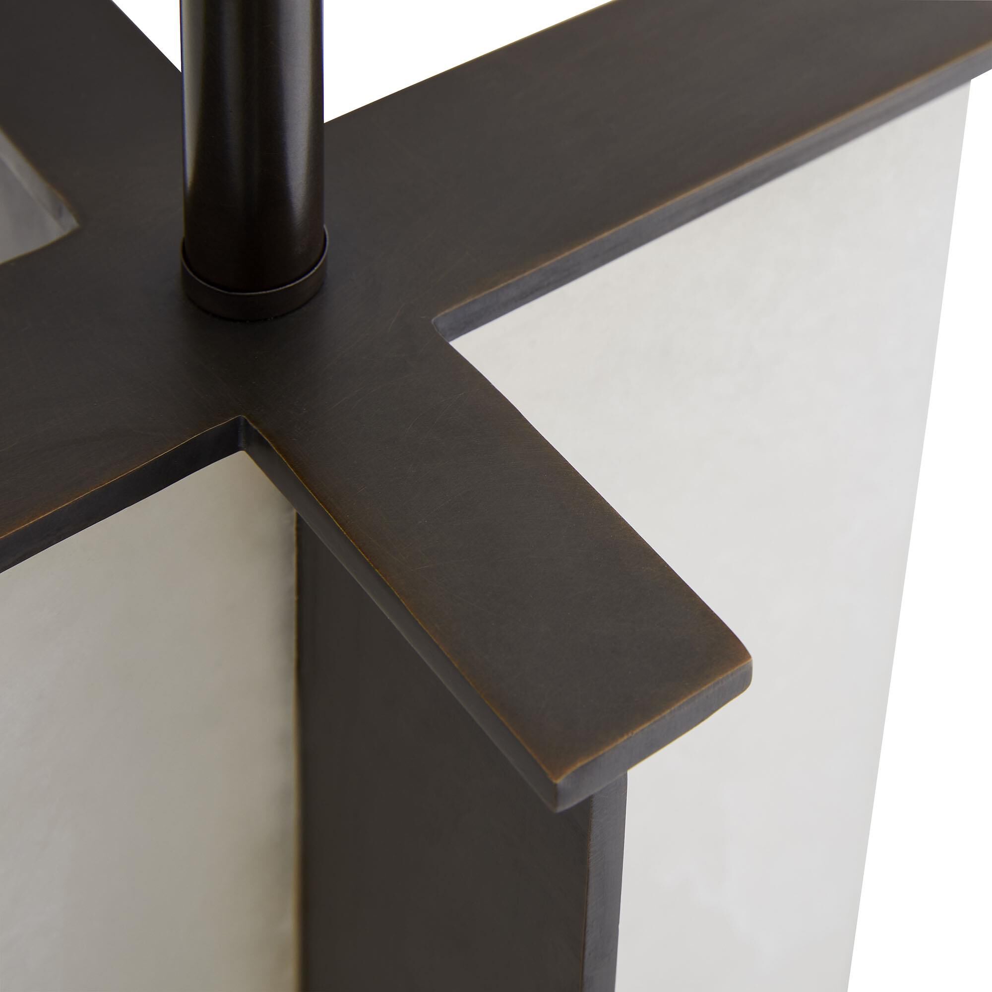 Shown in Bronze finish and Linen shade