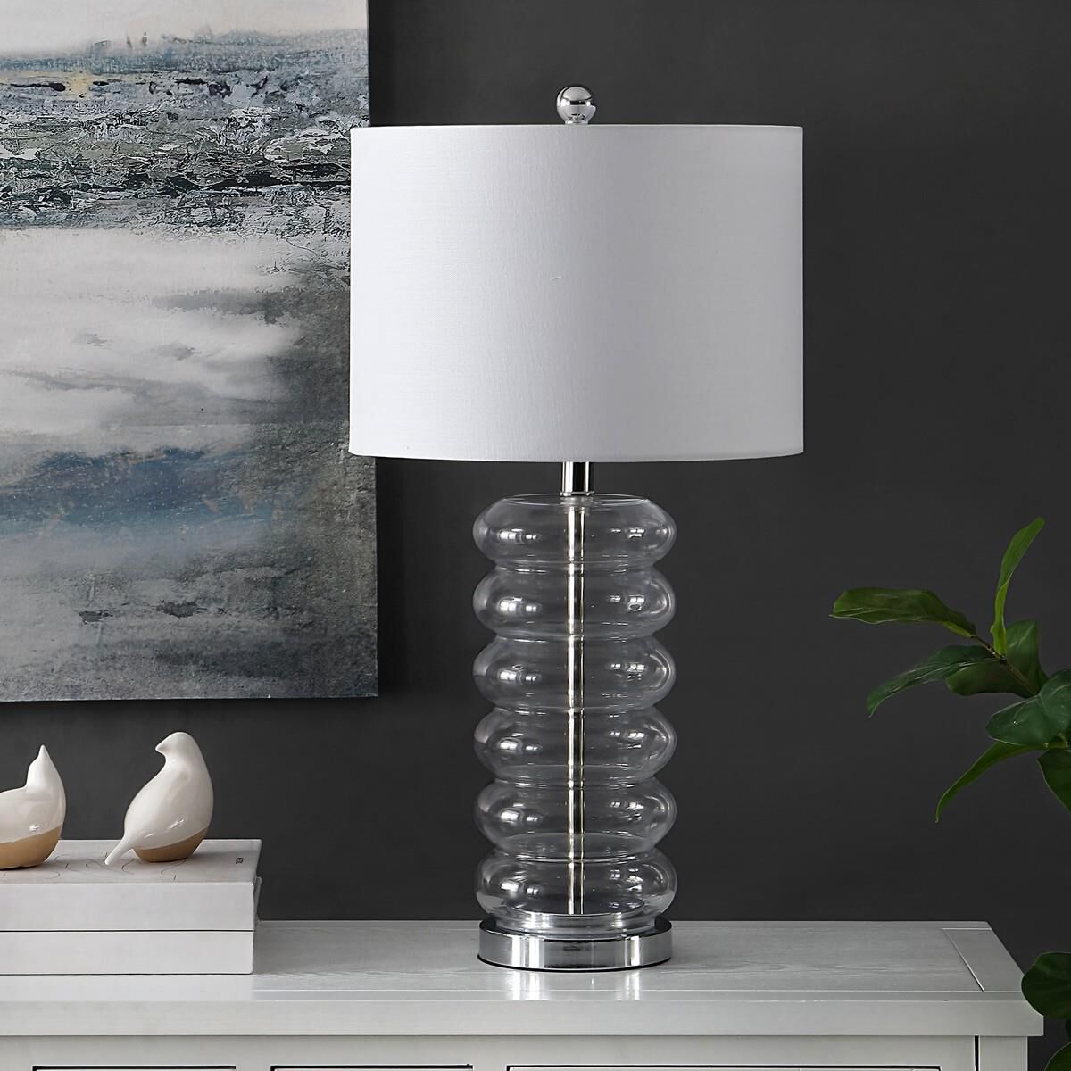 Peli Glass 26 Inch Table Lamp by Safavieh