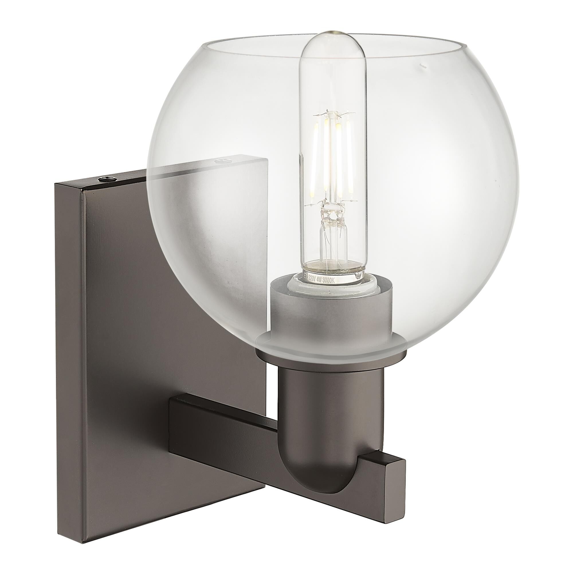 Shown in Oil Rubbed Bronze finish and Clear glass