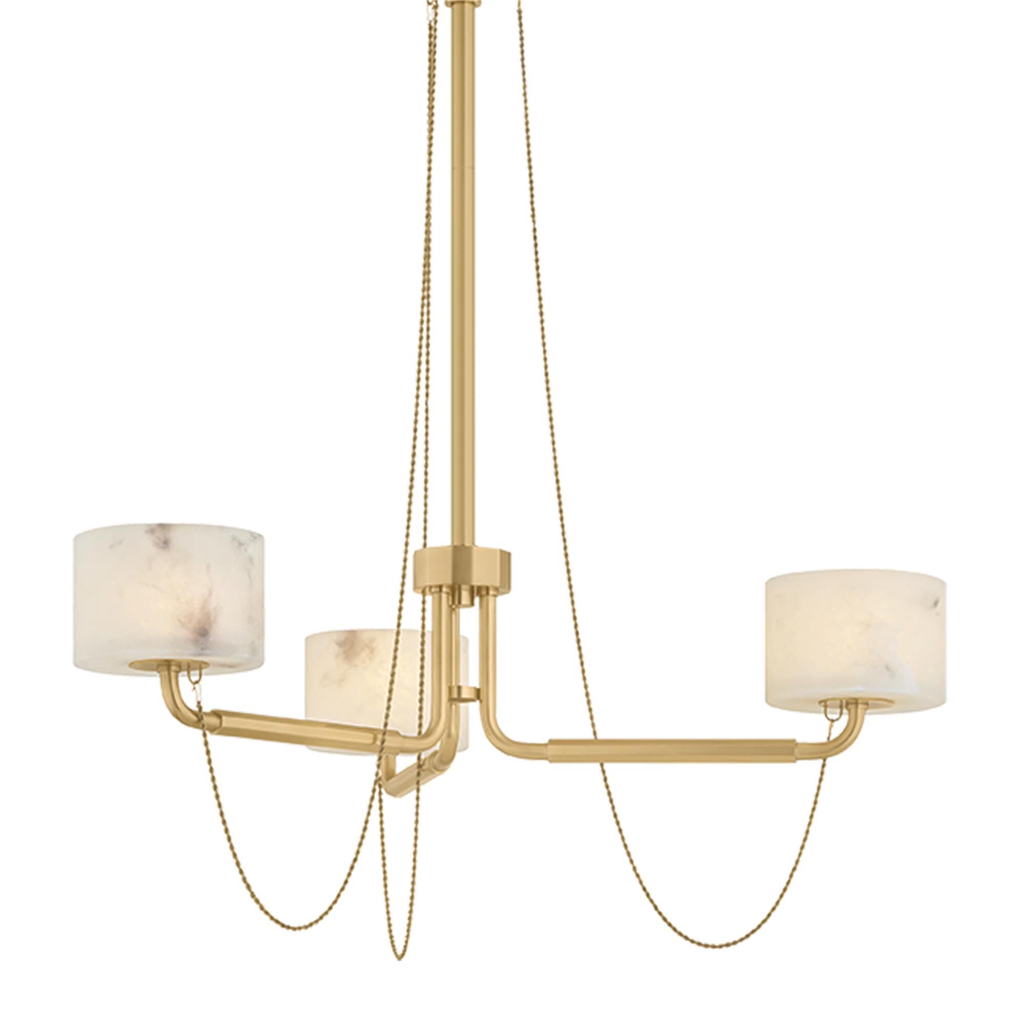 Shown in Vintage Brass finish and Alabaster shade