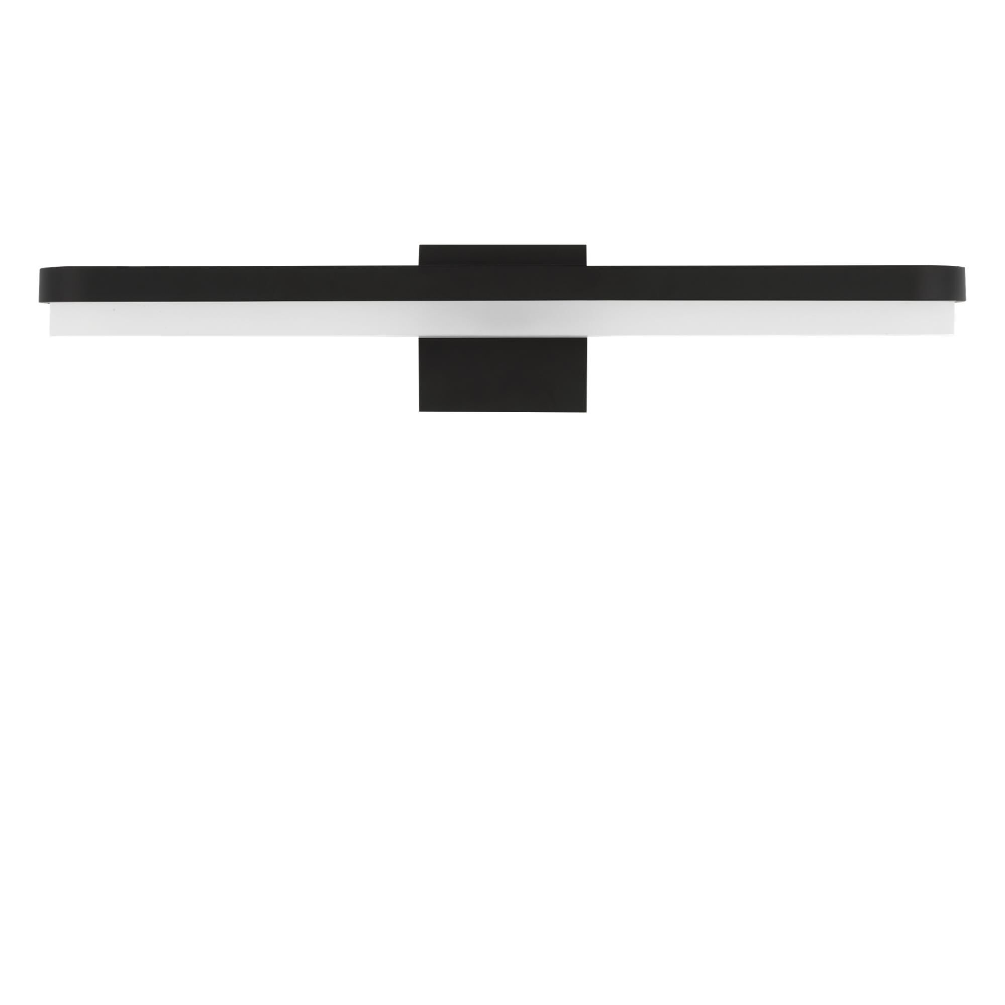 Shown in Midnight Black finish and Matte Frosted Acrylic Panels shade