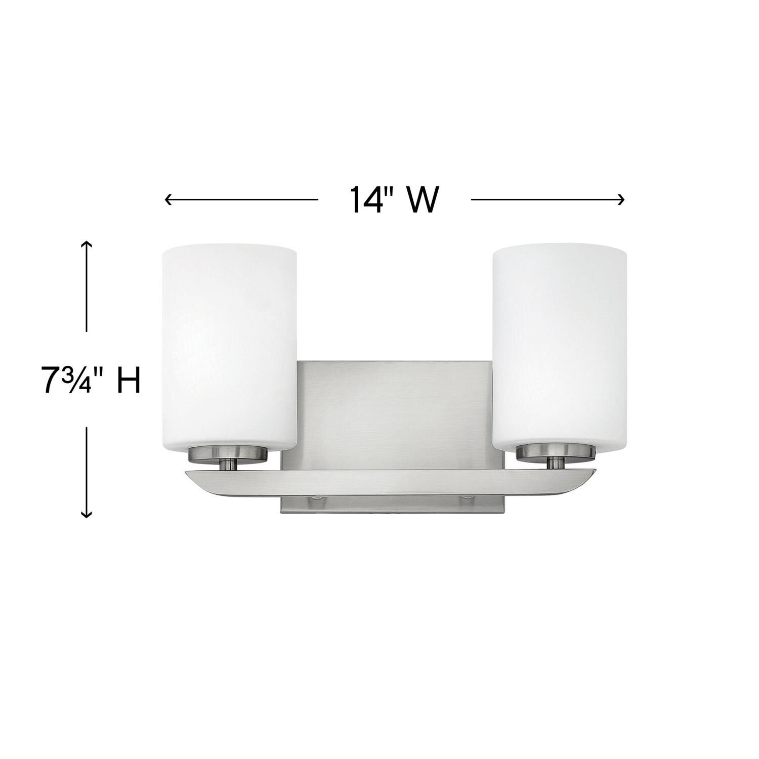 Kyra 14 Inch 2 Light Bath Vanity Light by Hinkley Lighting