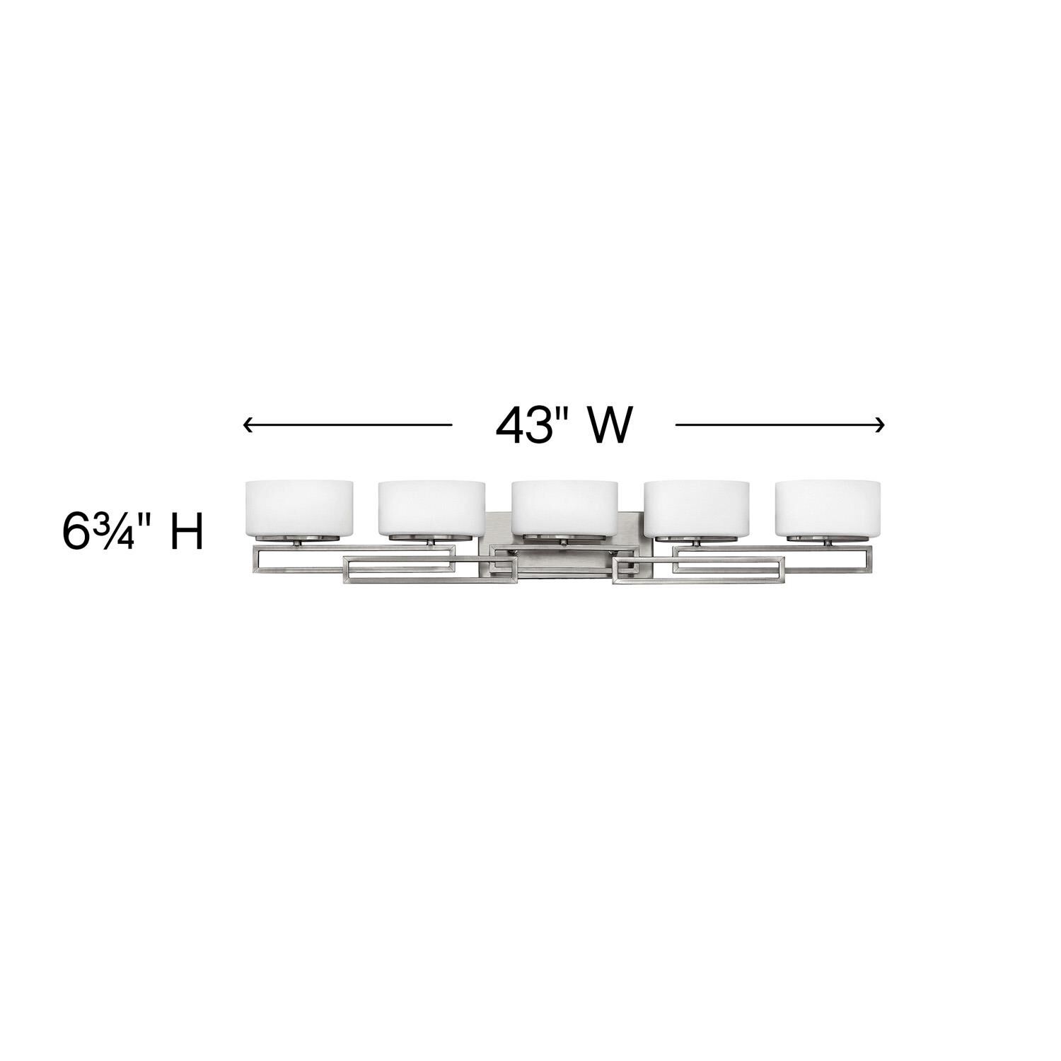 Lanza 43 Inch 5 Light Bath Vanity Light by Hinkley Lighting