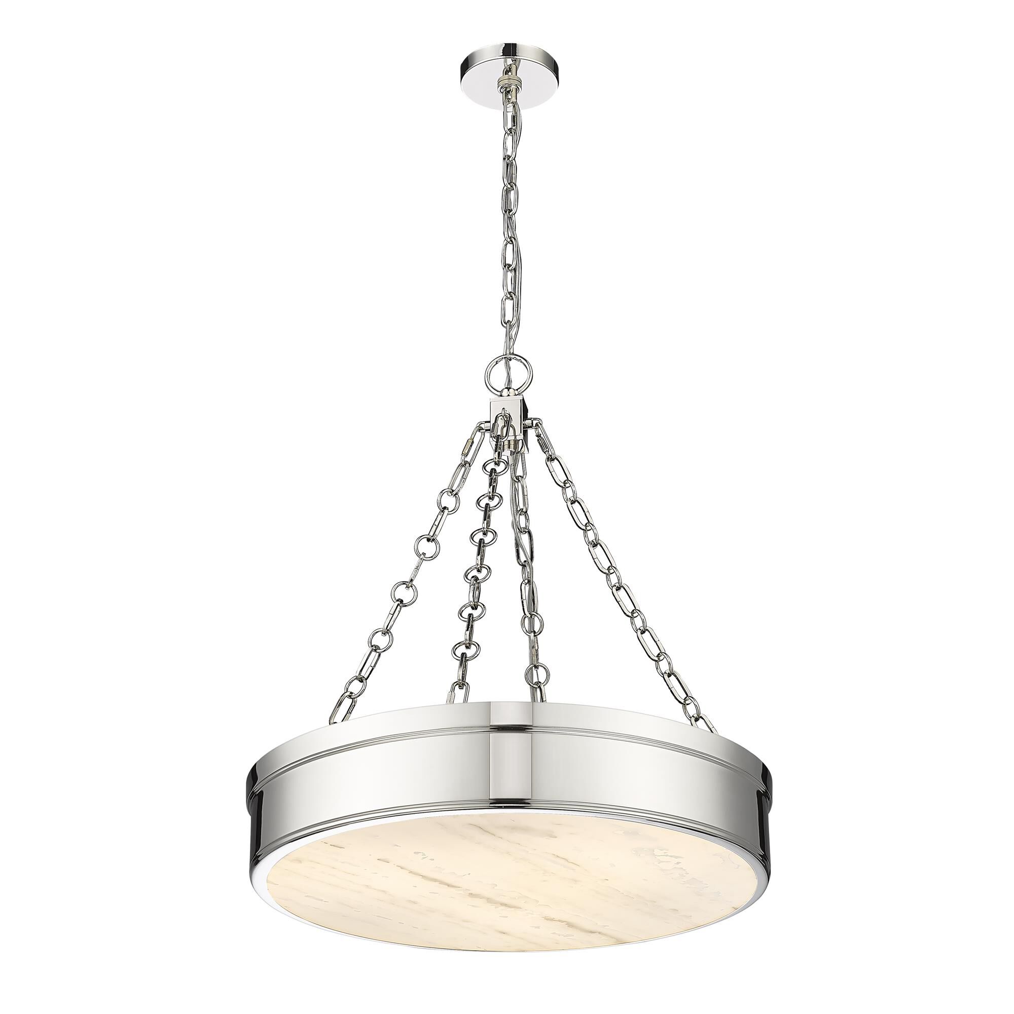 Shown in Polished Nickel finish and Marbling glass