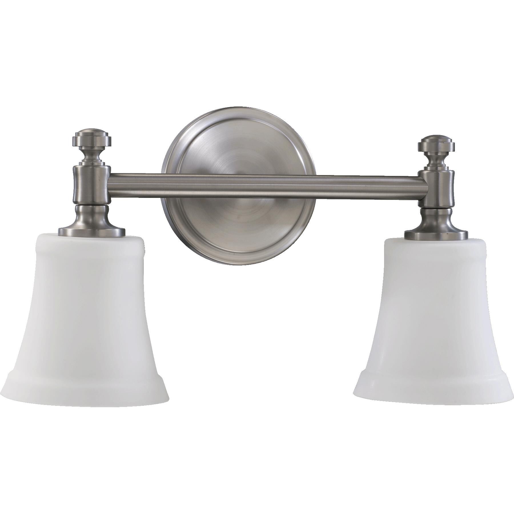 Shown in Satin Nickel finish and Satin Opal glass