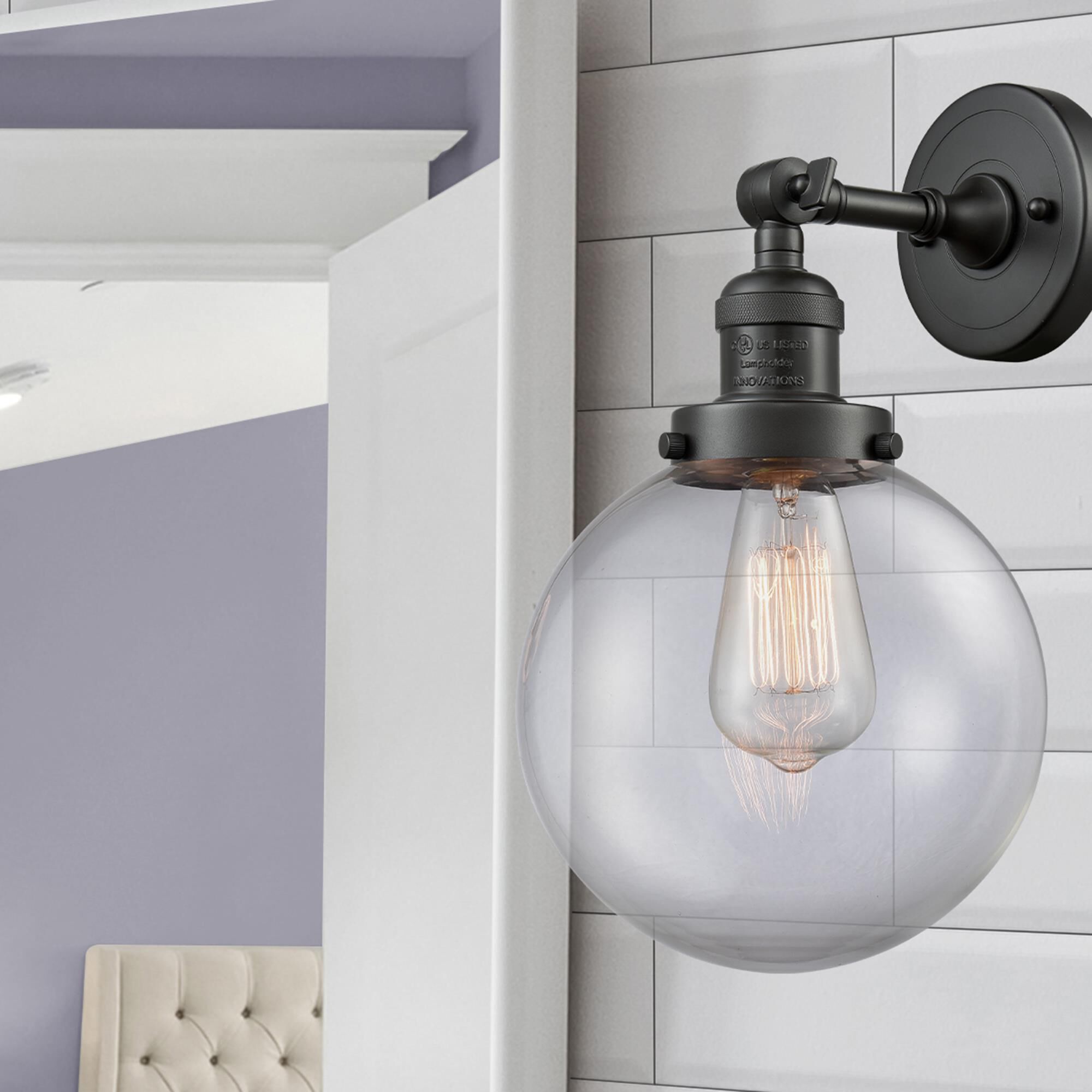 Shown in Oil Rubbed Bronze finish and Clear glass and No Accent accent