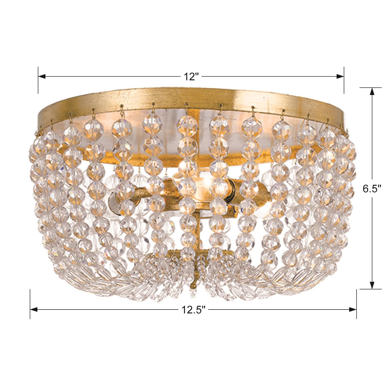 Shown in Antique Gold finish and Hand Cut  Beads crystal