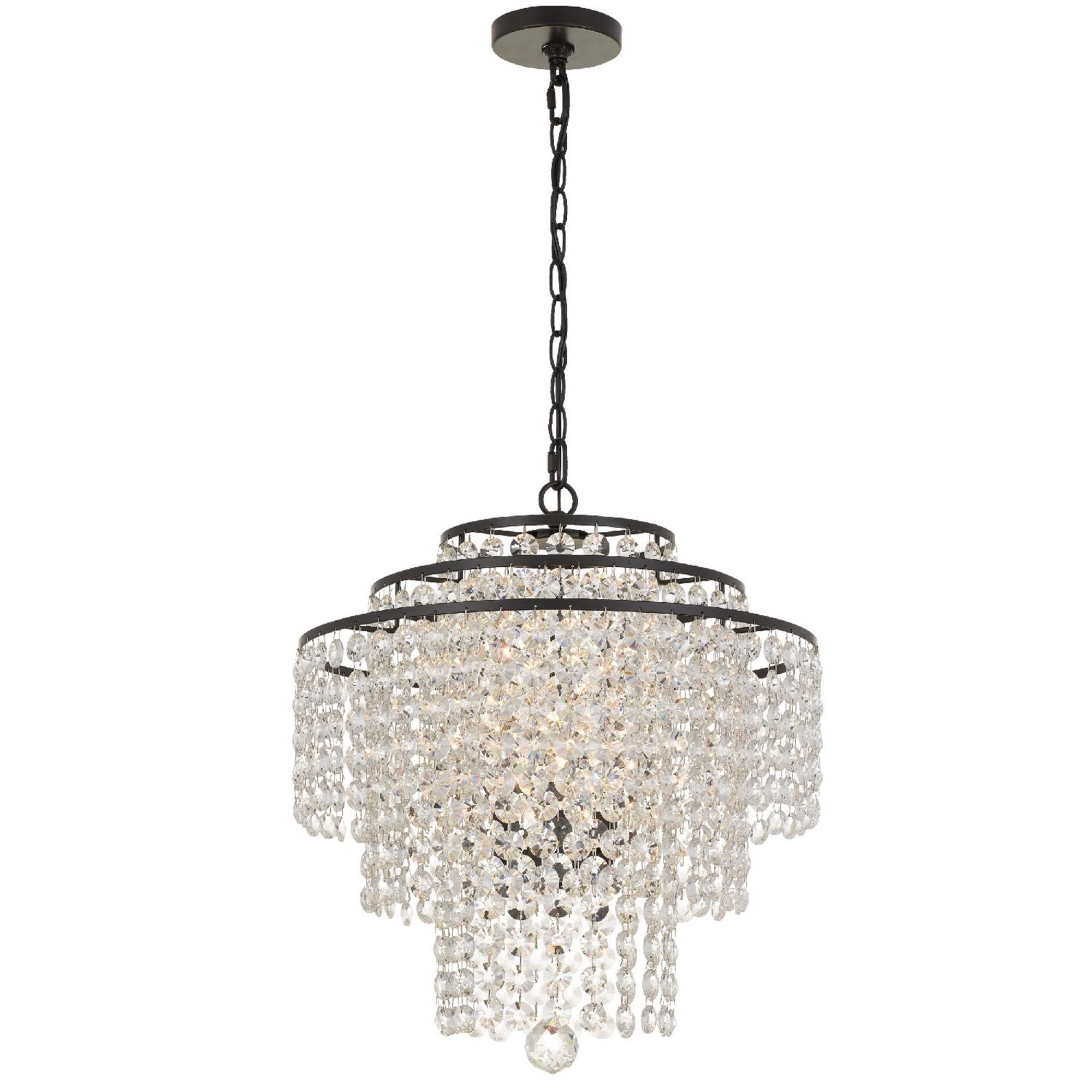 Shown in Dark Bronze finish and Hand Cut crystal