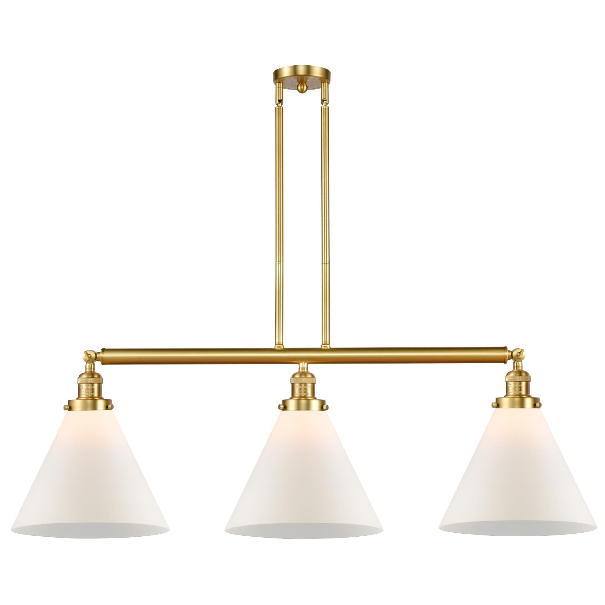 Bruno Marashlian X-Large Cone 44 Inch 3 Light Linear Suspension Light by Innovations Lighting