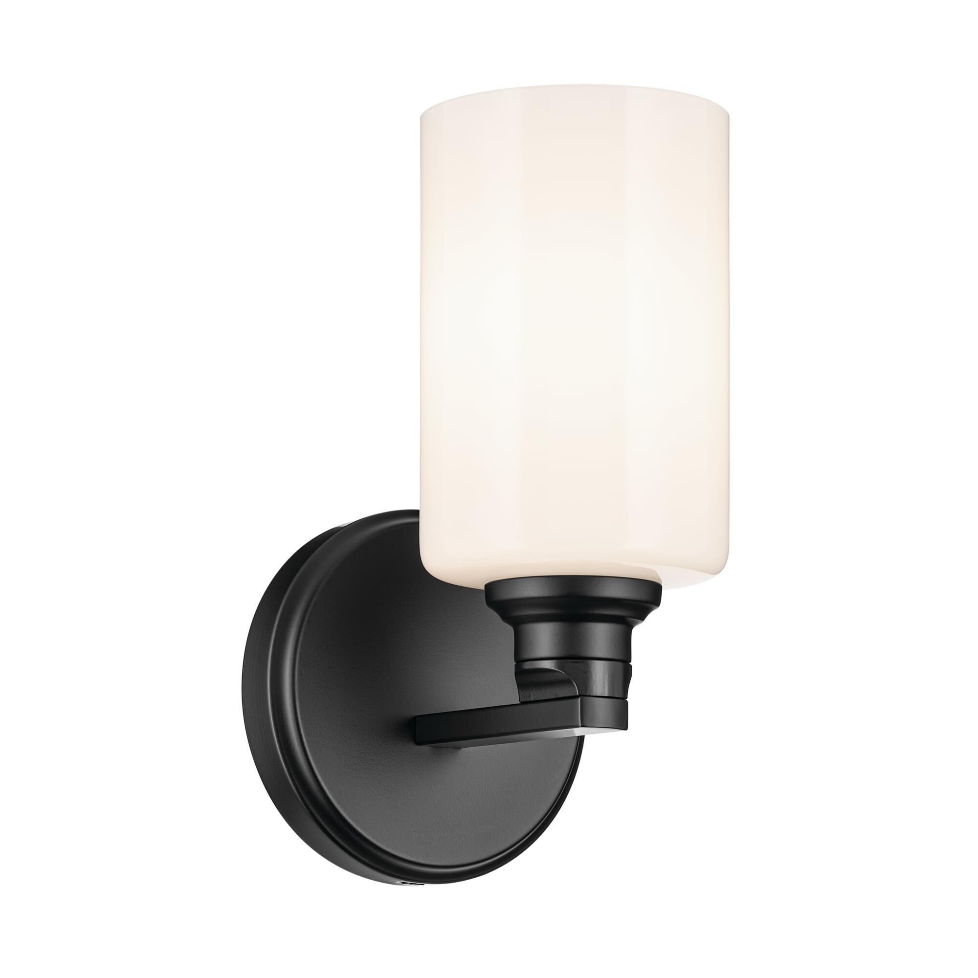 Shown in Black finish and Opal glass