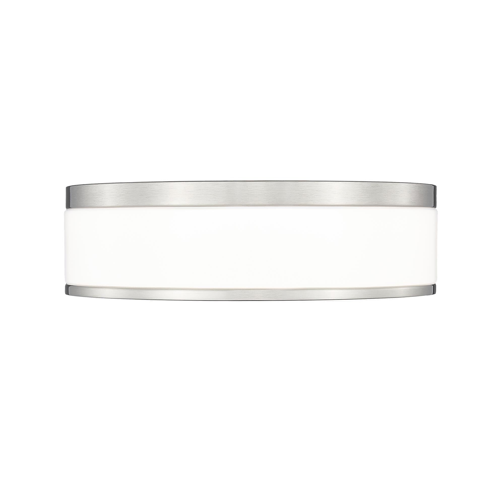 Shown in Brushed Nickel finish and Frosted glass and Frosted shade