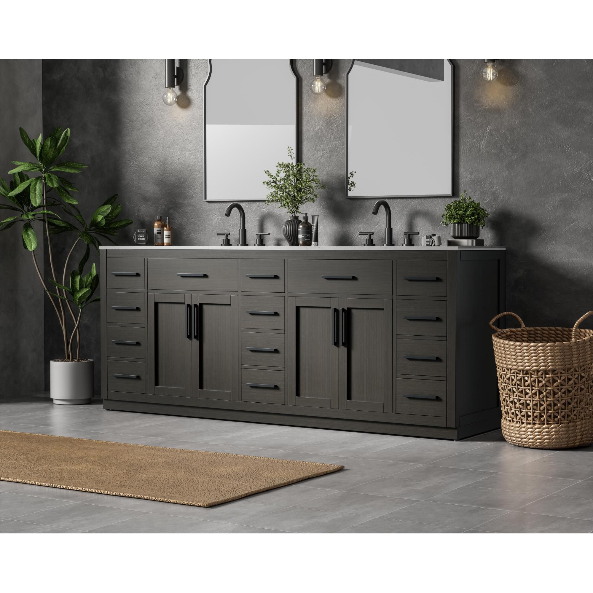 Alden 84 Inch Bath Vanity by Elegant Dcor