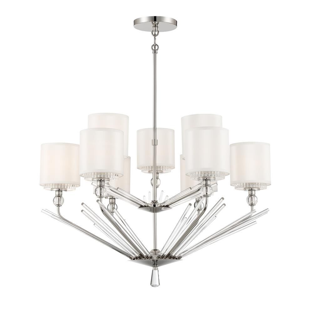 Sutton 24 Inch 8 Light Chandelier by Metropolitan Lighting