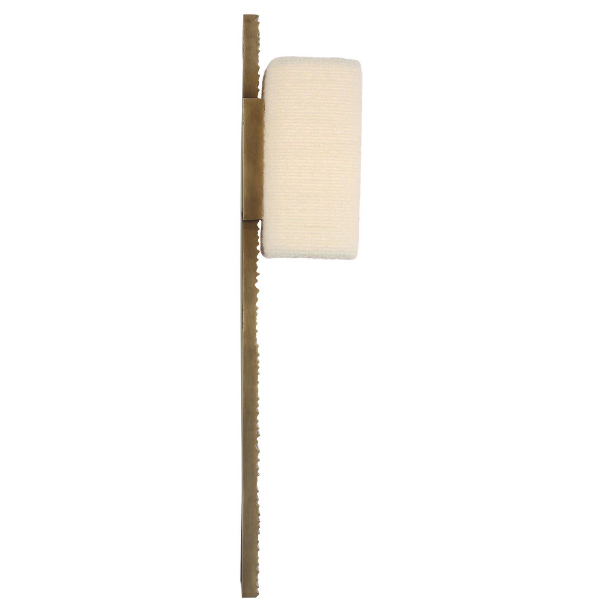 Shown in Ridged Tombac finish and Boucle Rectangle shade