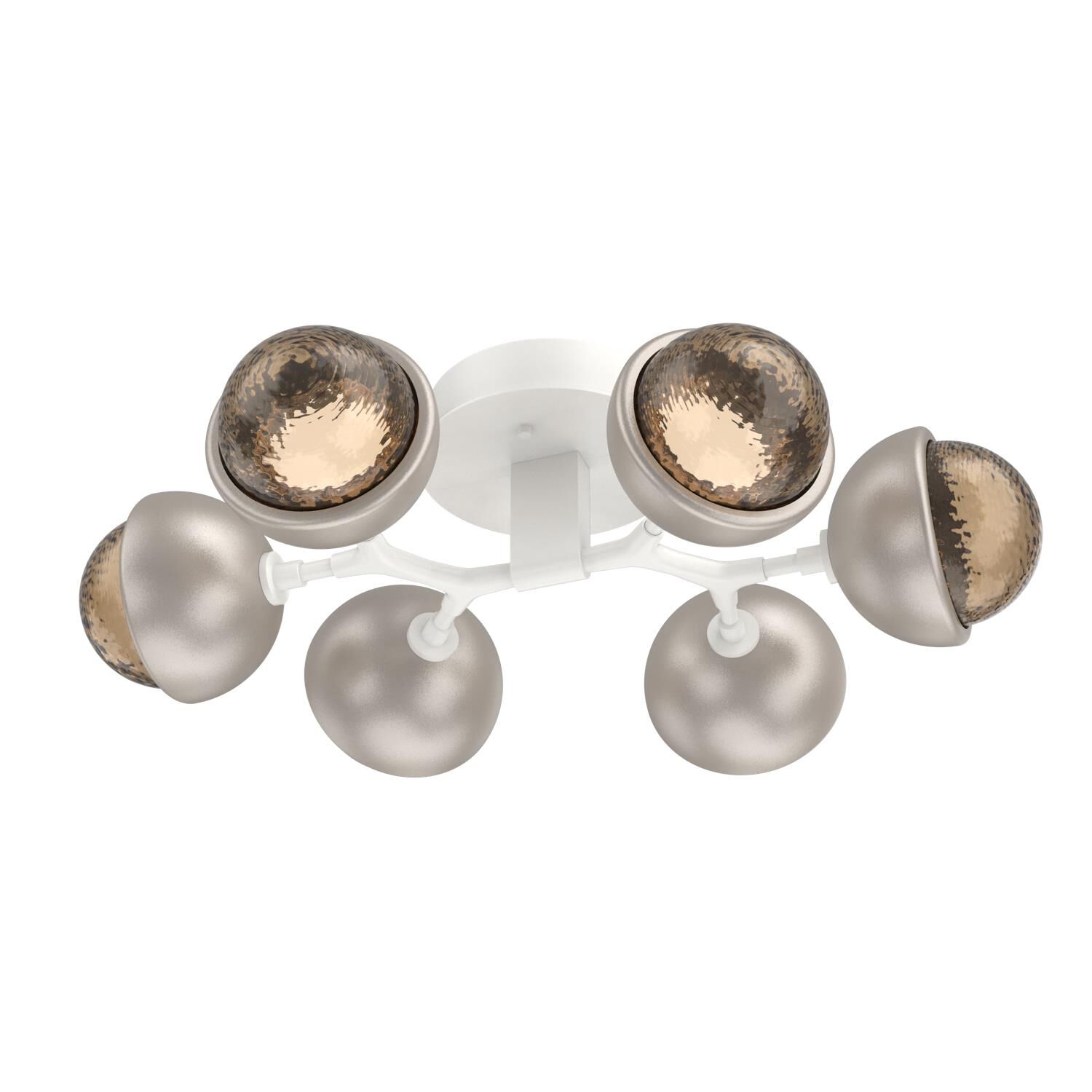 Shown in Salt White finish and Bronze glass and Beige Silver accent