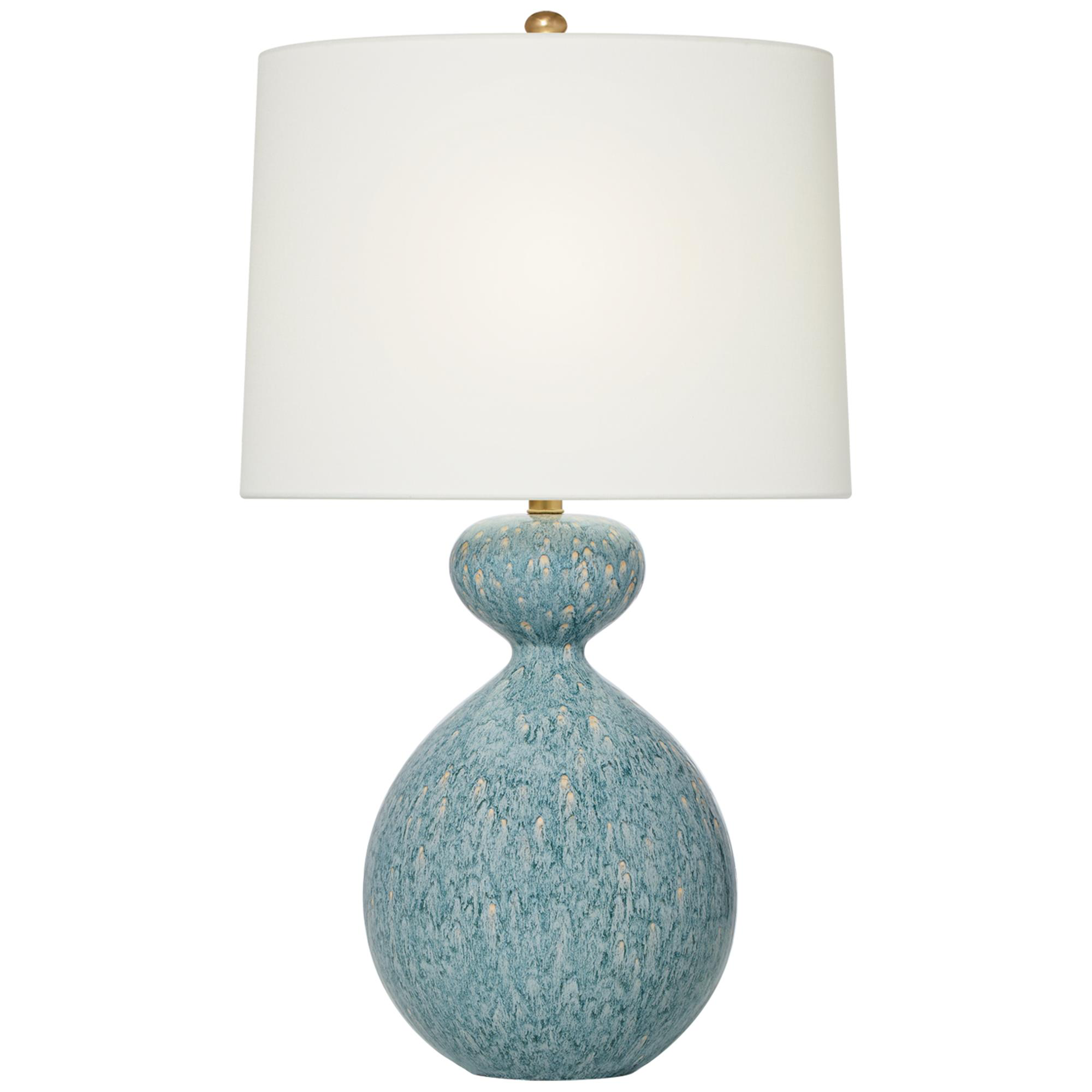 Shown in Blue Lagoon finish and Linen shade