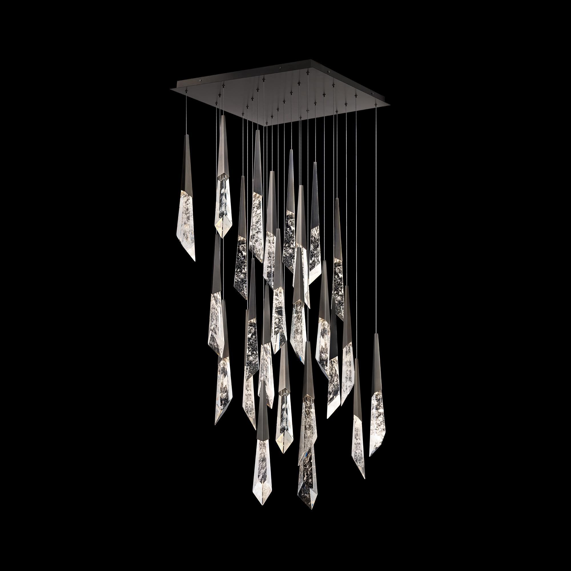 Shown in Antique Nickel finish and Optic Haze Quartz Crystal crystal