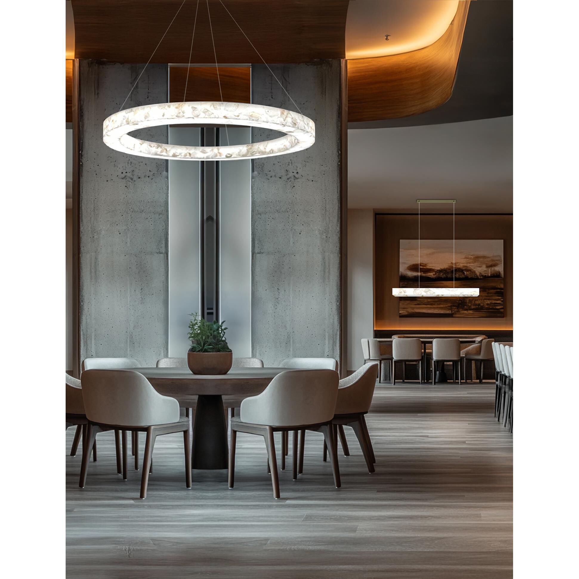 Alabaster Rocks! Collection - Medley Family Chandelier by Justice Design Group