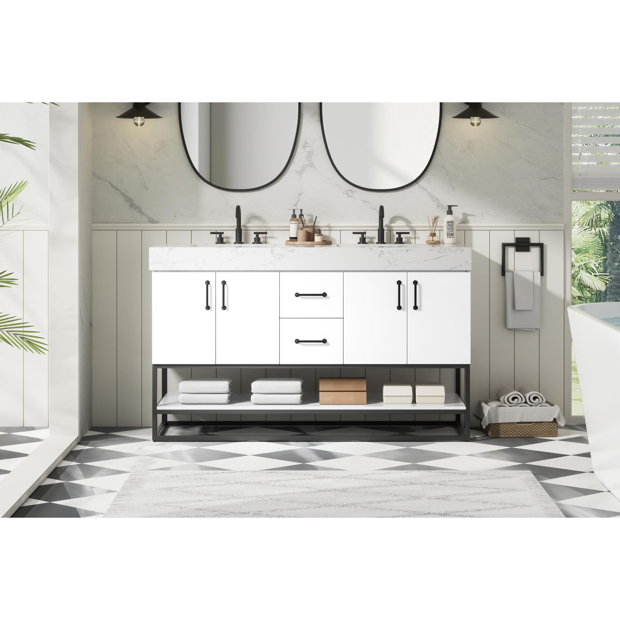 Caroline 54 Inch Bath Vanity by Elegant Dcor