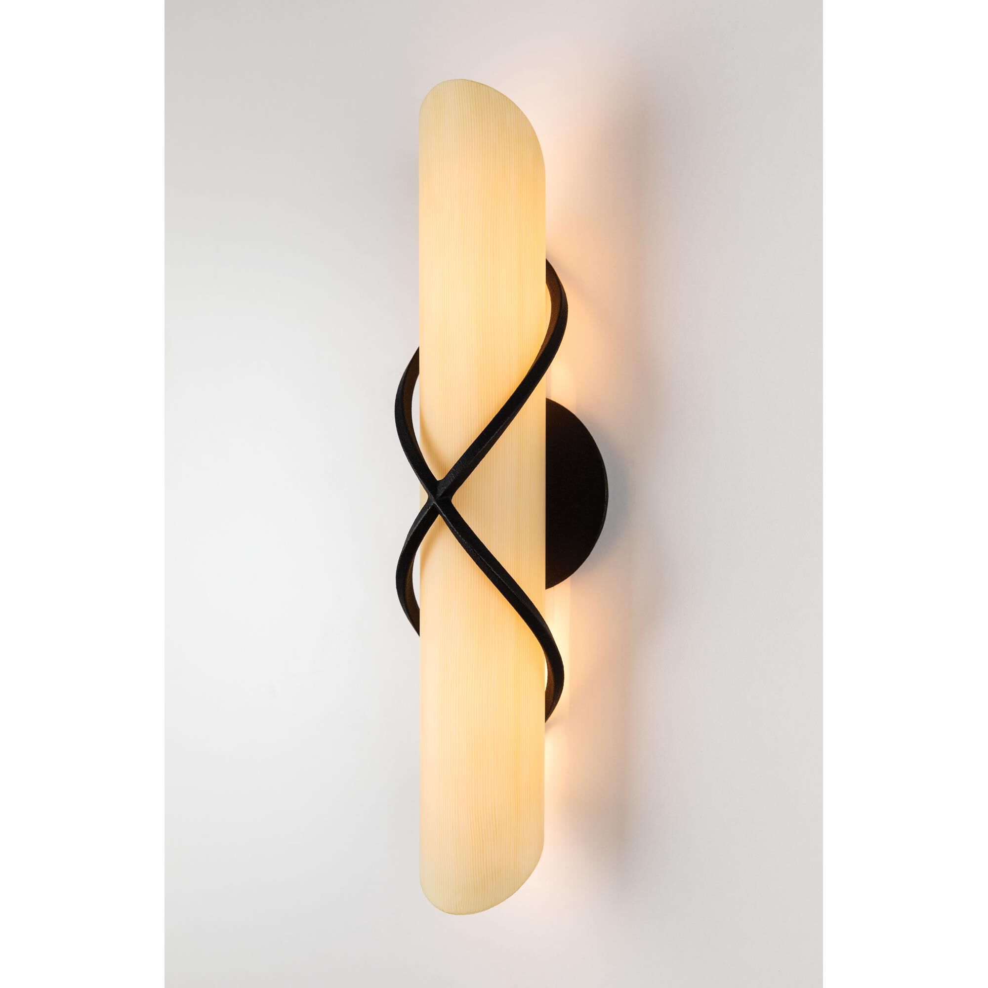 Shown in French Iron finish and Provence glass