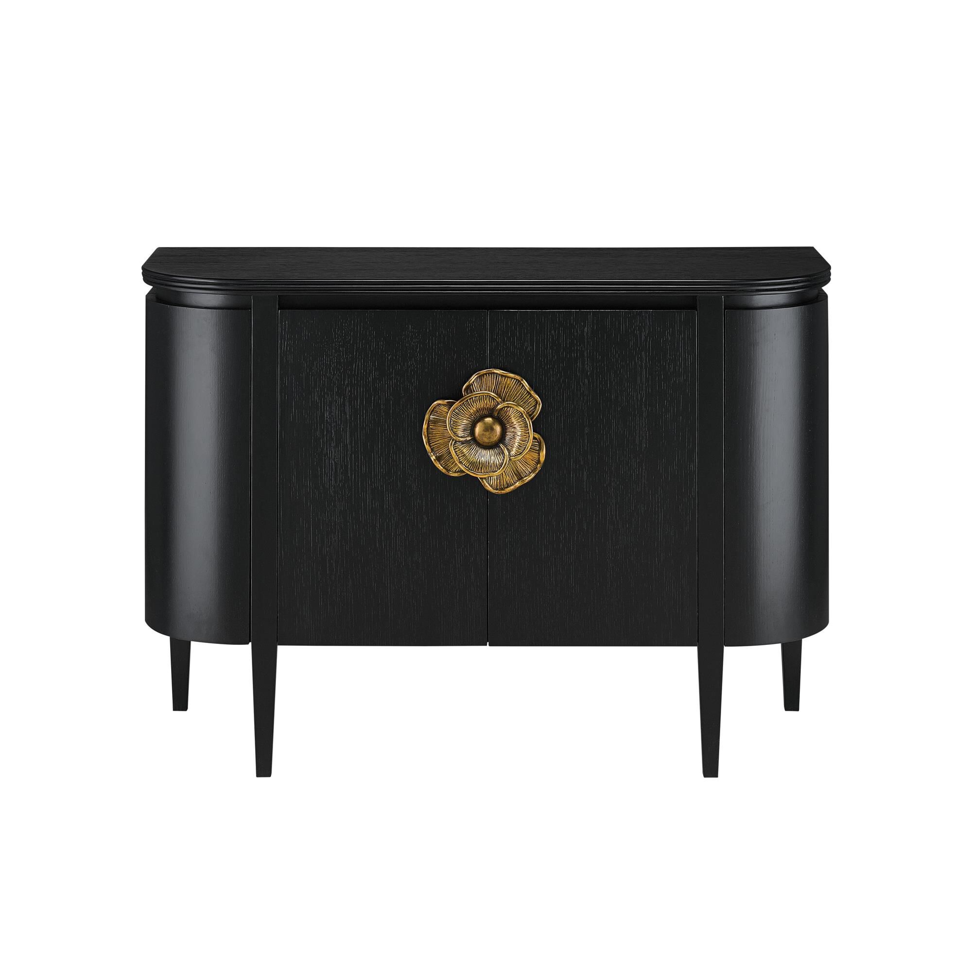 Shown in Caviar Black-Solid Antique Brass finish