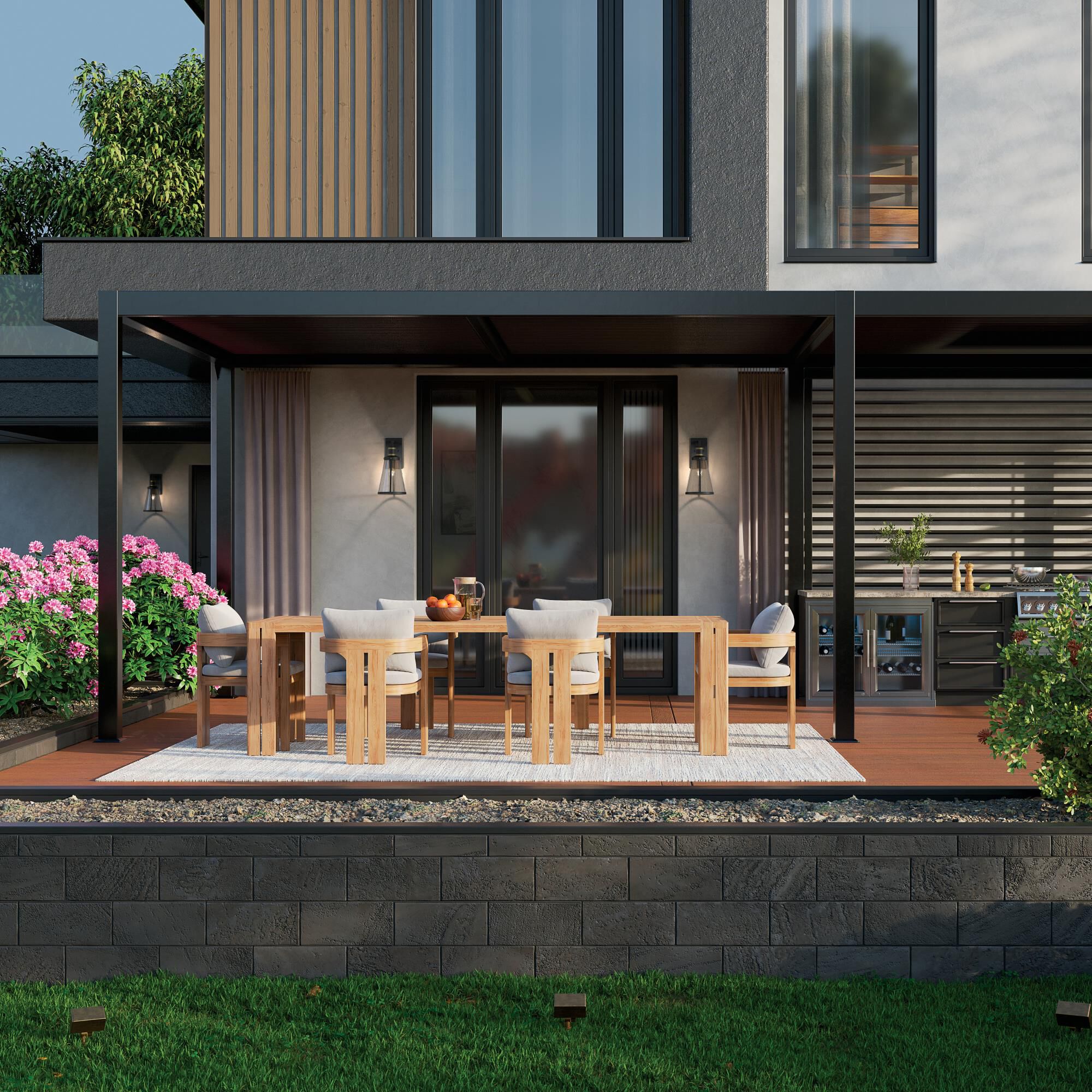 Shown in Black Textured finish and Clear glass