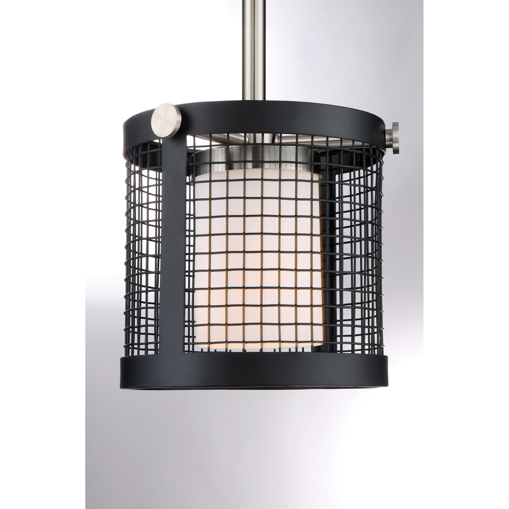 Shown in Black - Brushed Nickel Accents finish