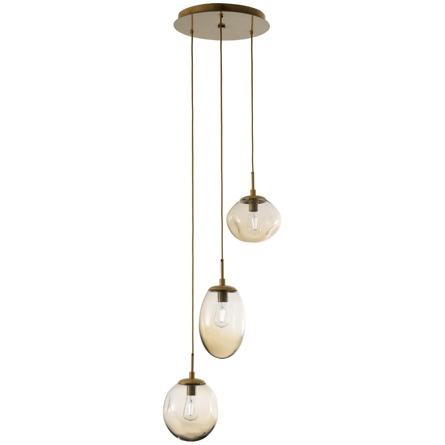 Levi Wilson Nebula 22 Inch 3 Light Multi Light Pendant by Hammerton Studio