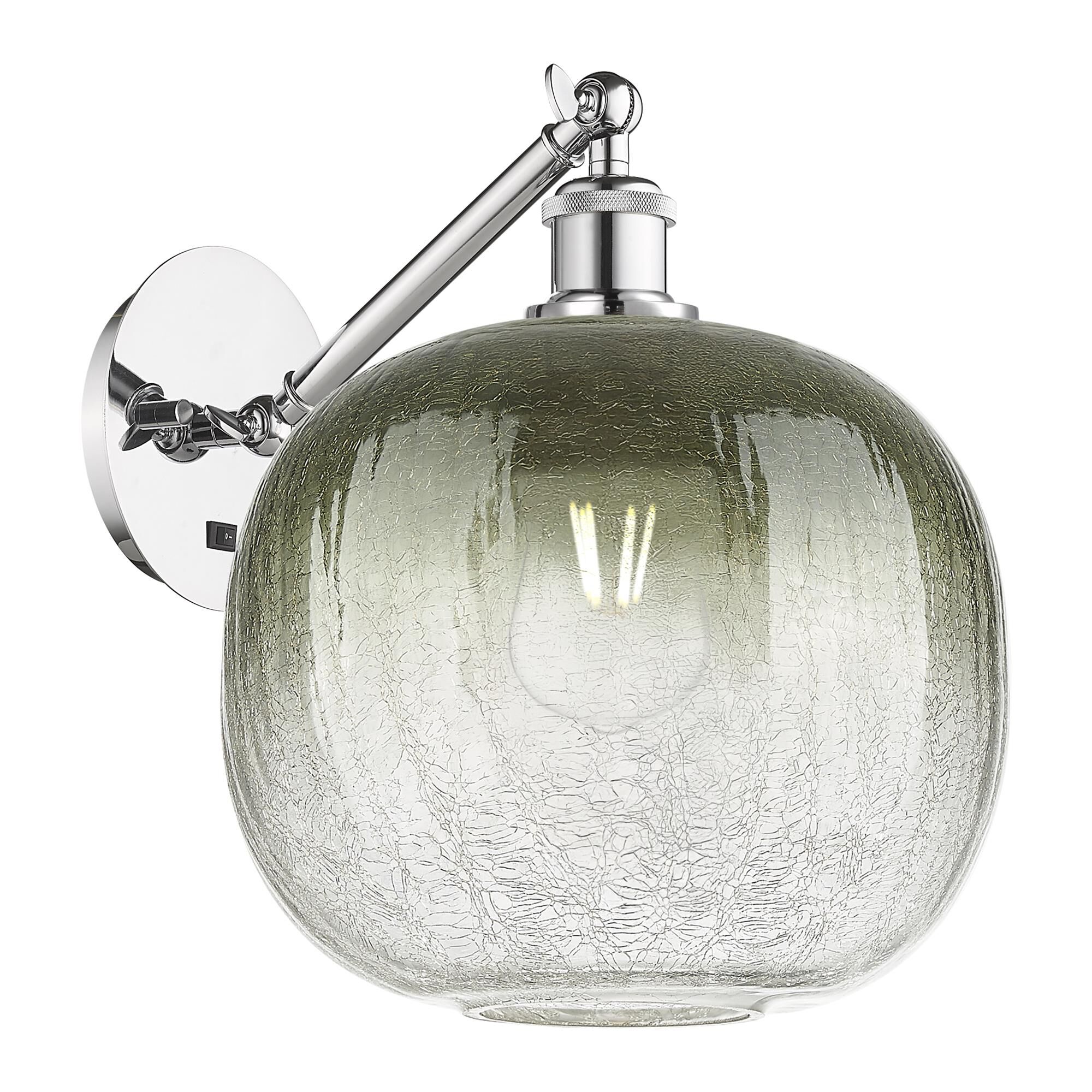 Shown in Polished Chrome finish and Slate glass