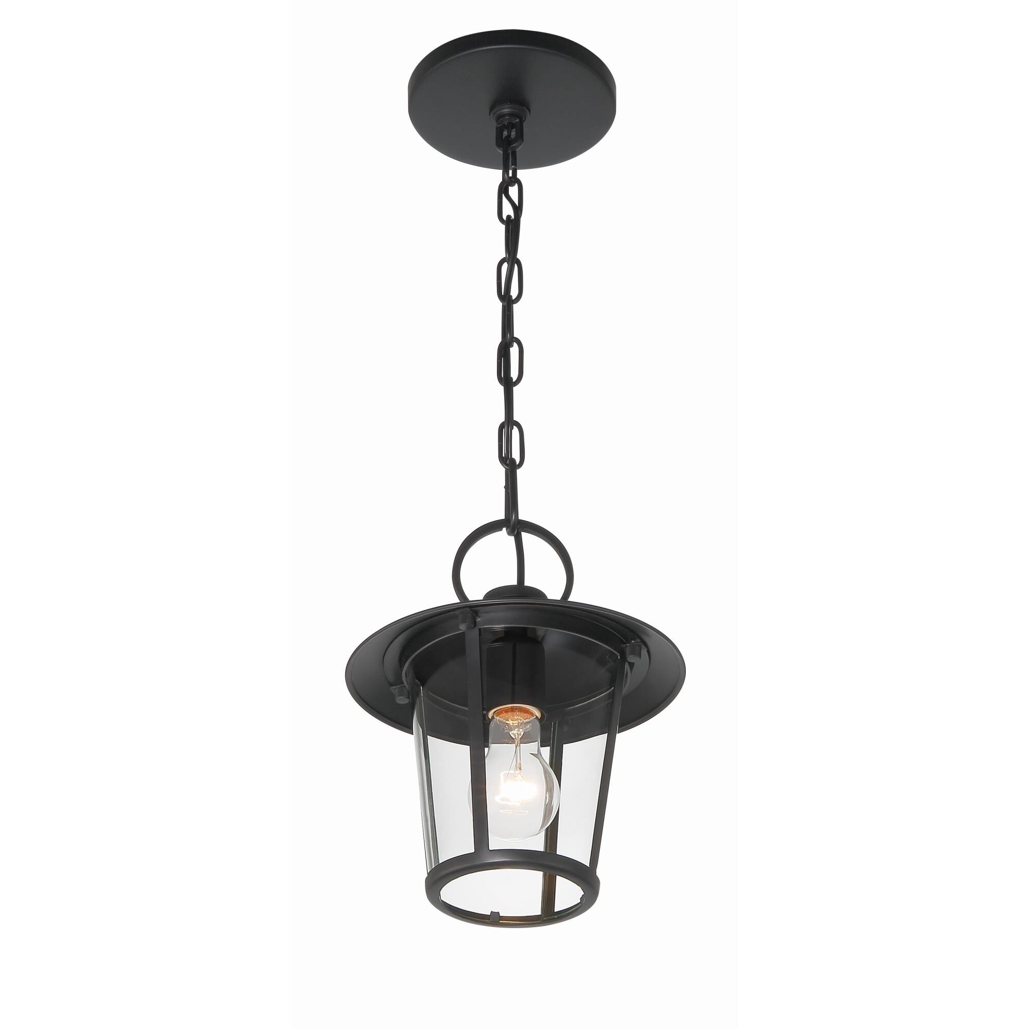 Shown in Matte Black finish and Clear glass and Clear Glass shade