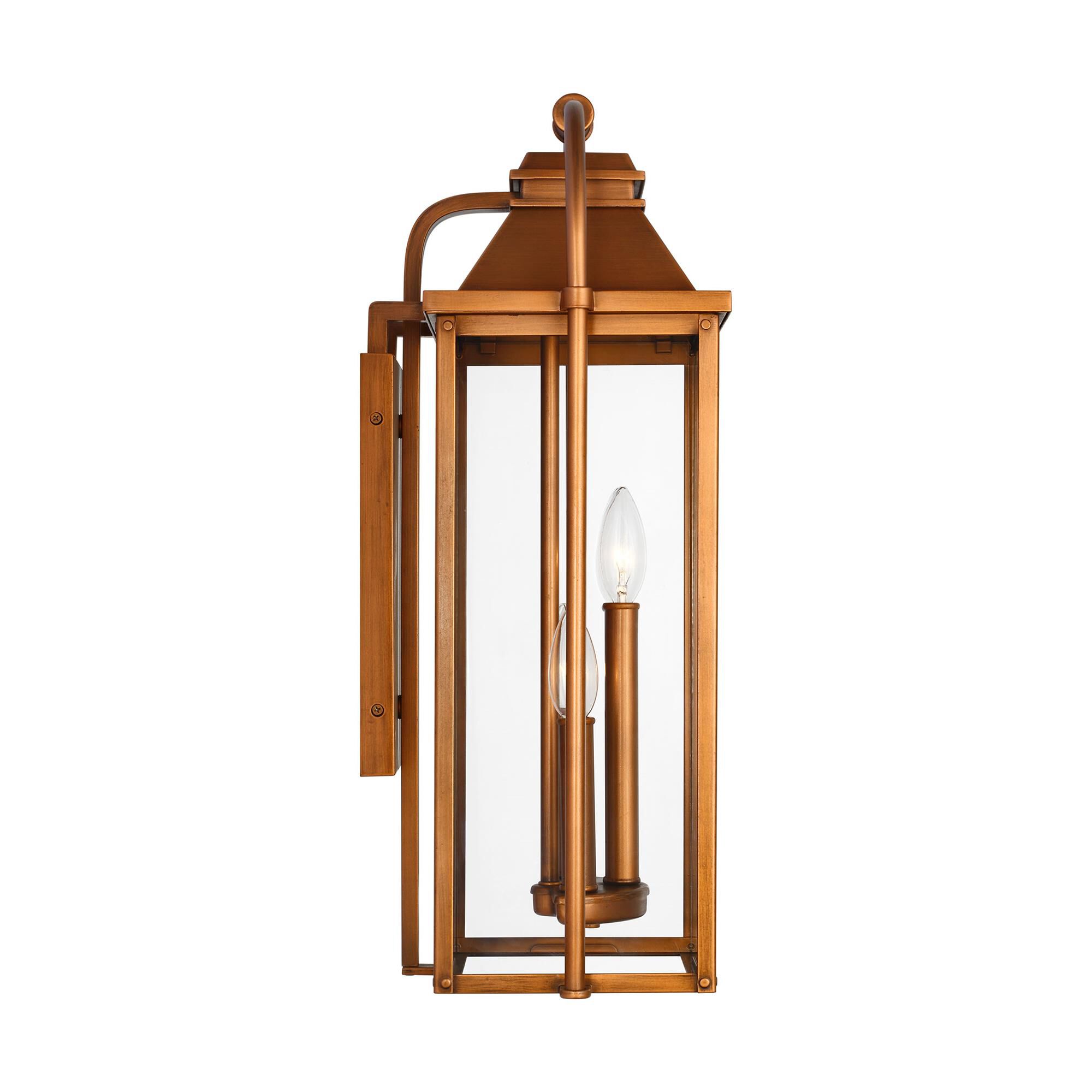 Shown in Natural Copper finish and Clear Seeded glass
