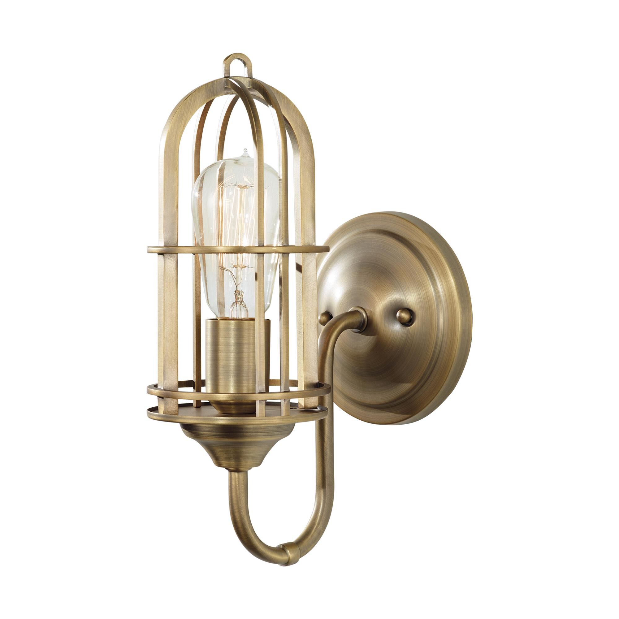 Shown in Dark Antique Brass finish and Die Cast Zinc shade