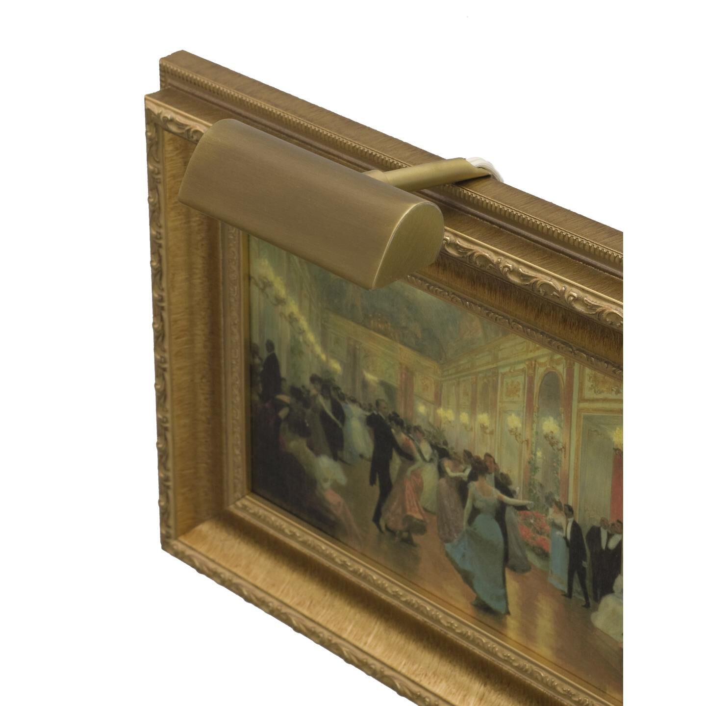 Shown in Weathered Brass finish and Metal shade