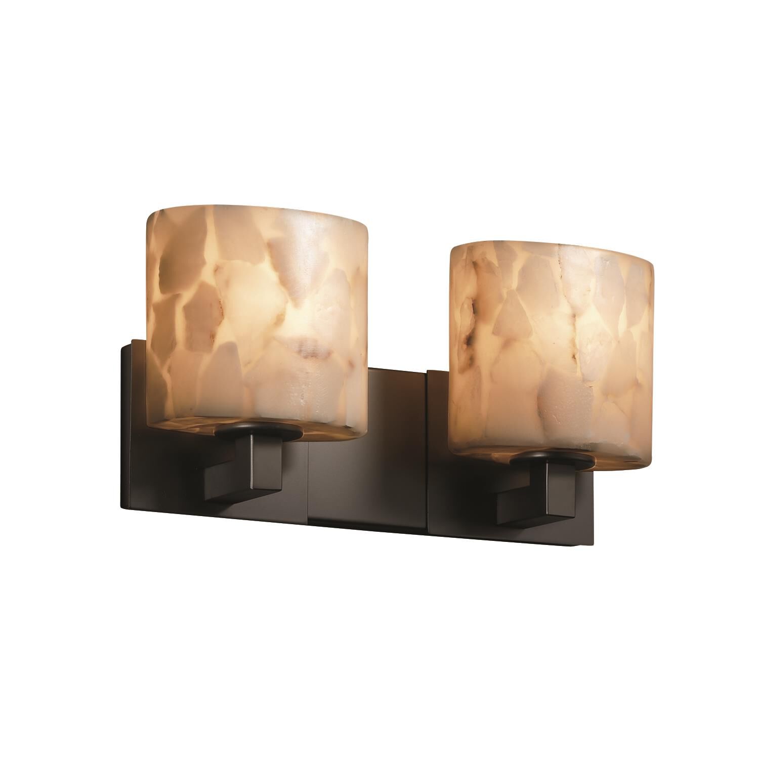 Alabaster Rocks! 16 Inch 2 Light Bath Vanity Light by Justice Design Group - Clearance