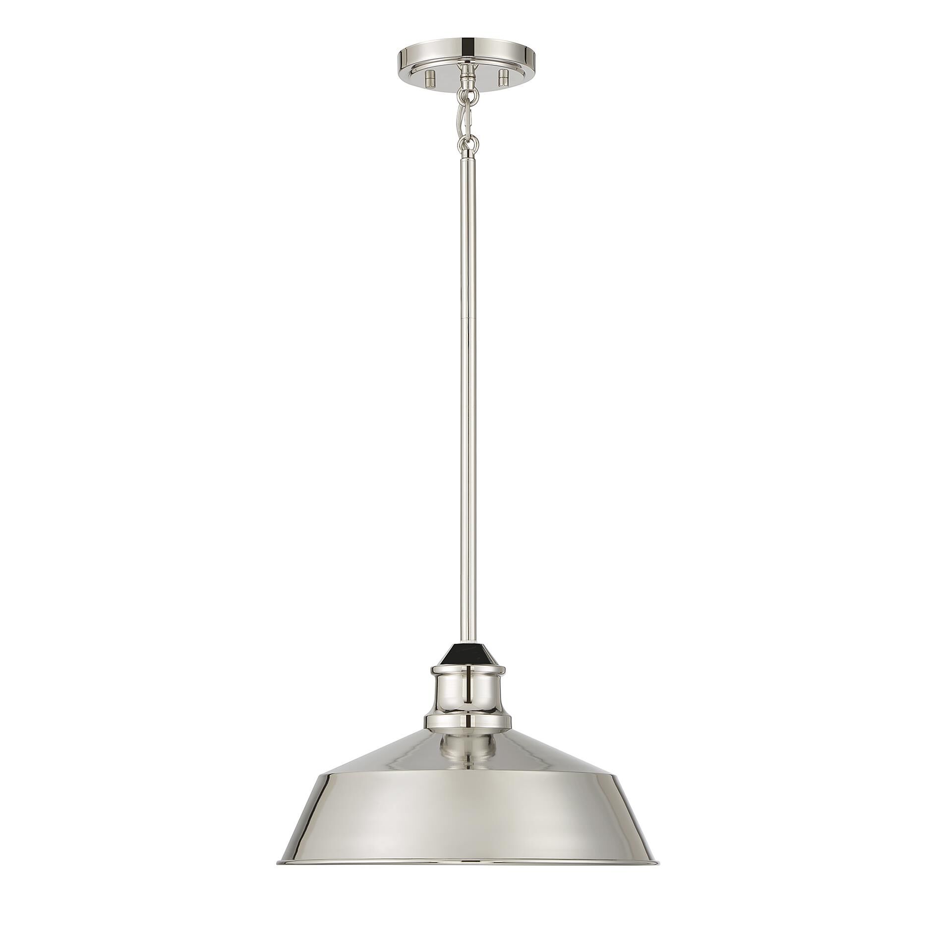 Shown in Polished Nickel finish and Metal shade