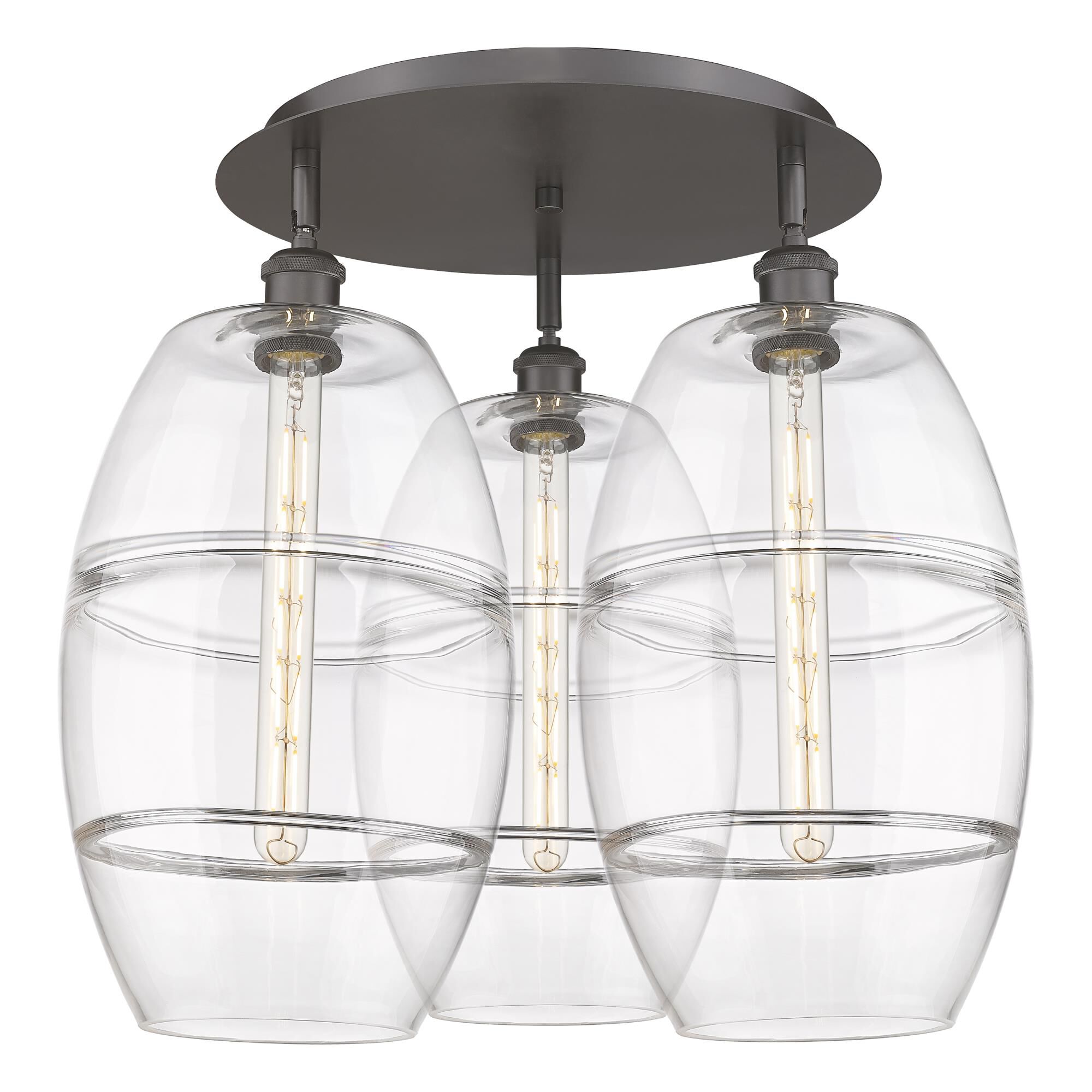 Shown in Oil Rubbed Bronze finish and Clear glass