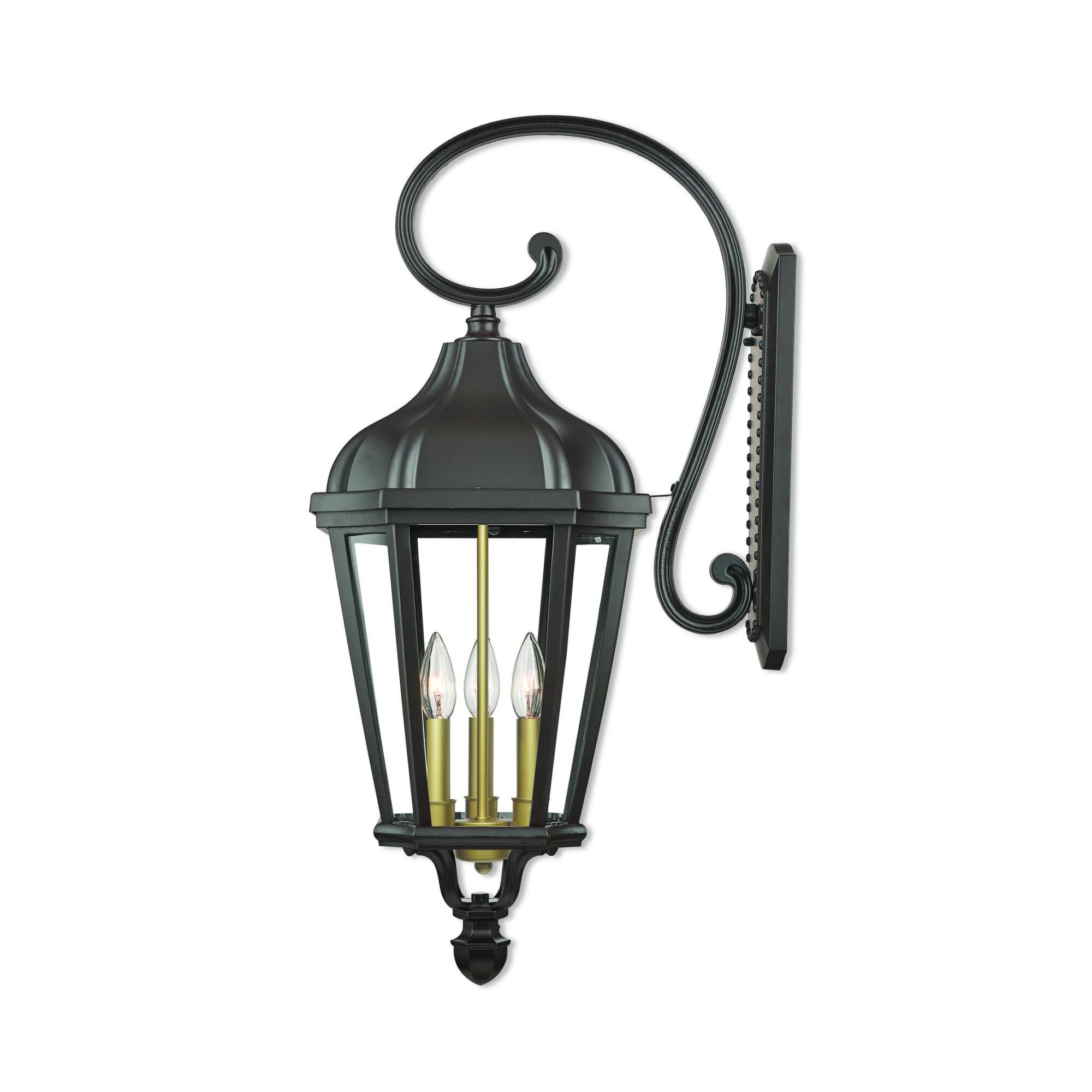 Shown in Bronze finish and Clear glass