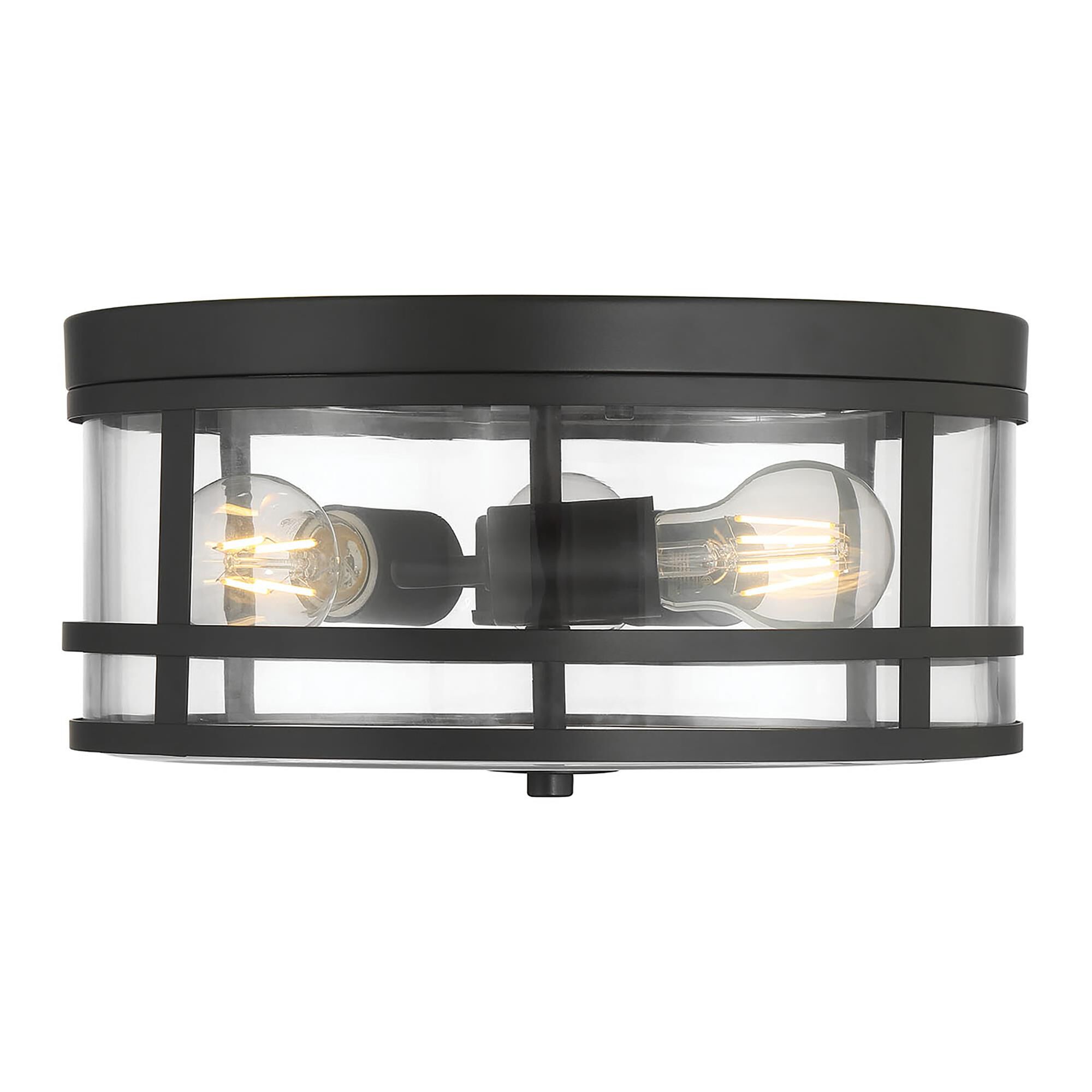 Shown in Matte Black finish and Clear glass